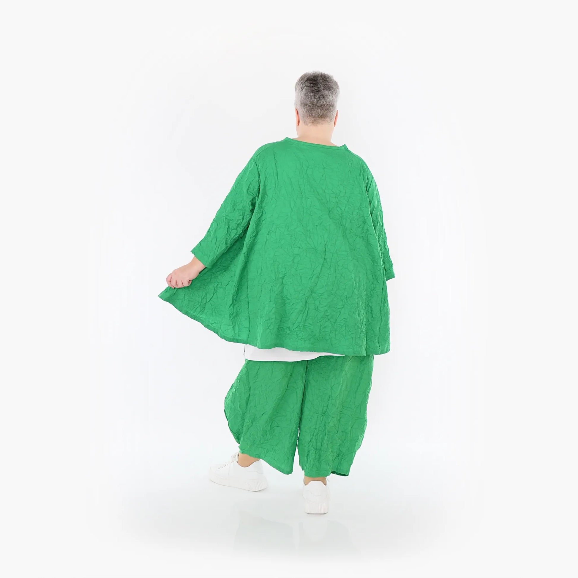 A-Form Bigshirt von AKH Fashion aus Materialmix, 1372.00593, Grün, Ausgefallen, Zeitlos