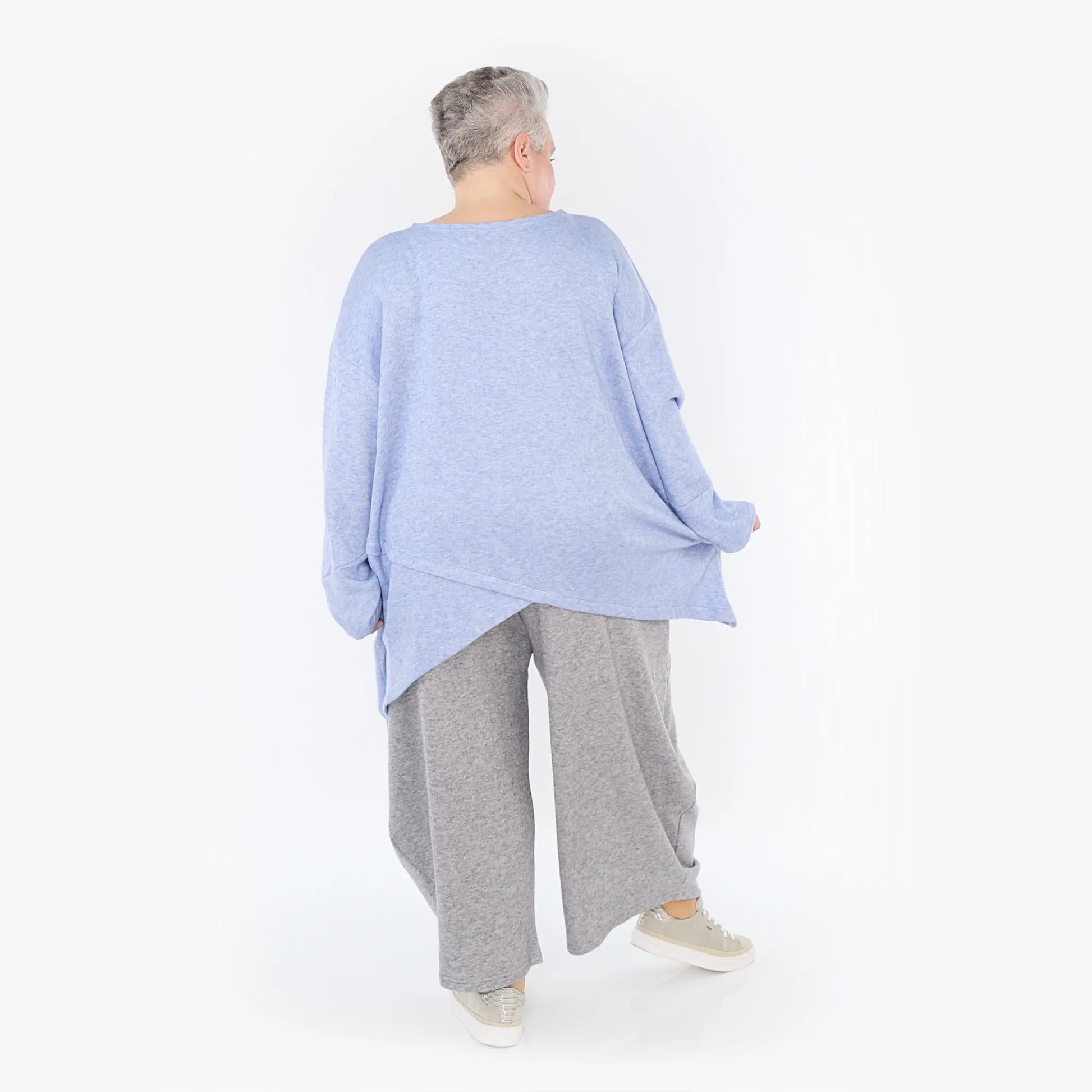 A-Form Bigshirt von AKH Fashion aus Viskose, 1429.07013, Hellblau, Schick, Modern, Bequem