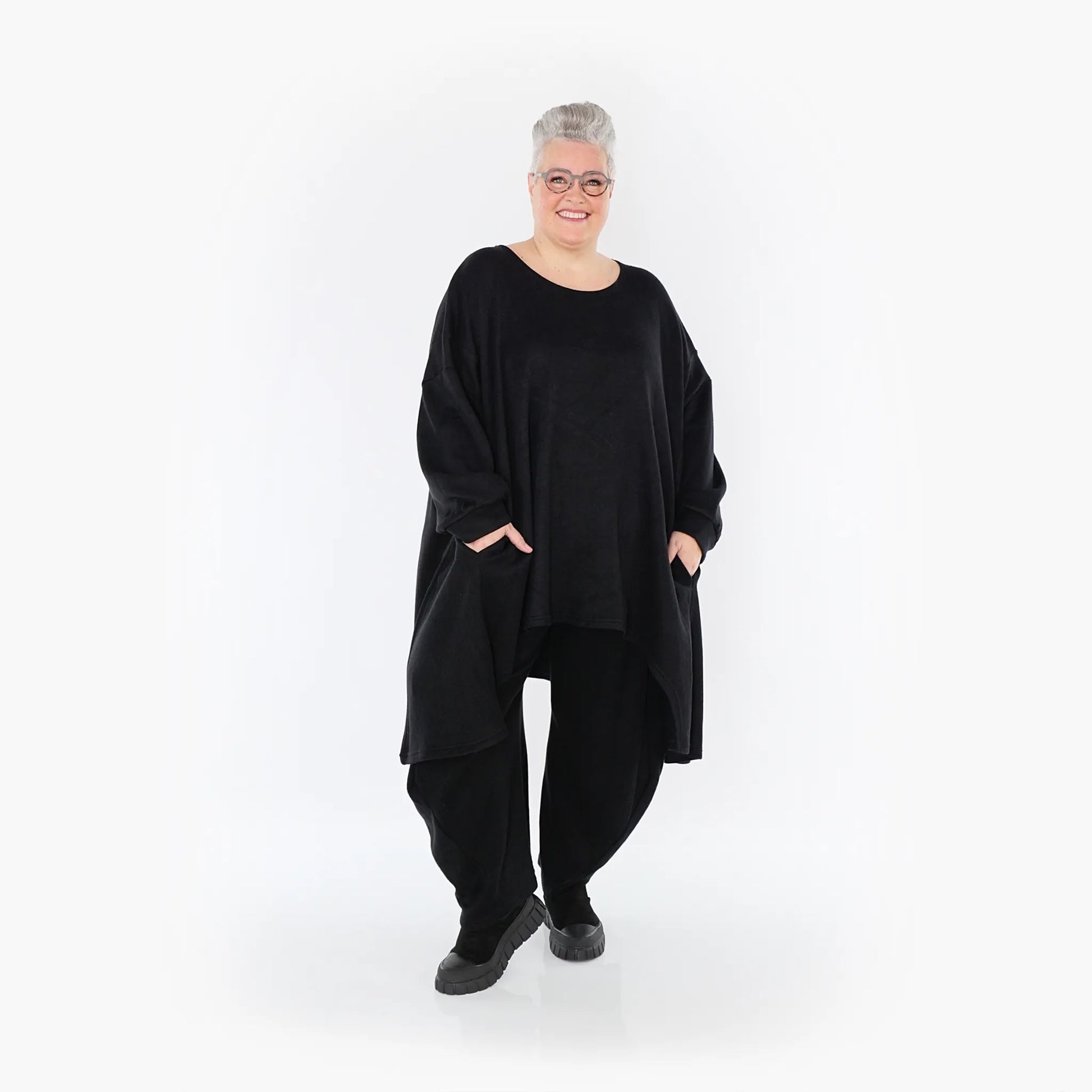 Ballonhose von AKH Fashion aus Viskose, 1429.08069, Schwarz, Schick, Modern, Bequem