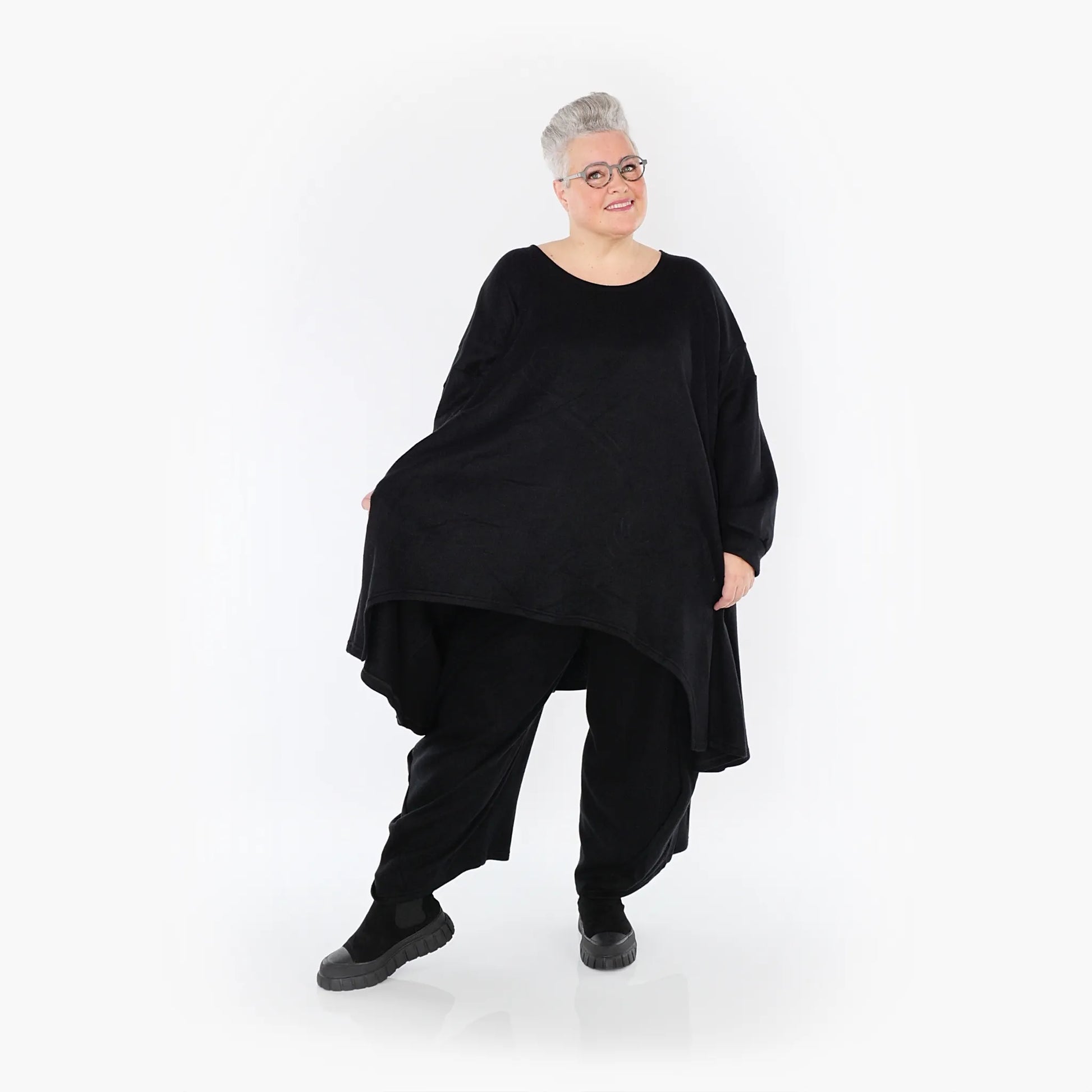Ballonhose von AKH Fashion aus Viskose, 1429.08069, Schwarz, Schick, Modern, Bequem