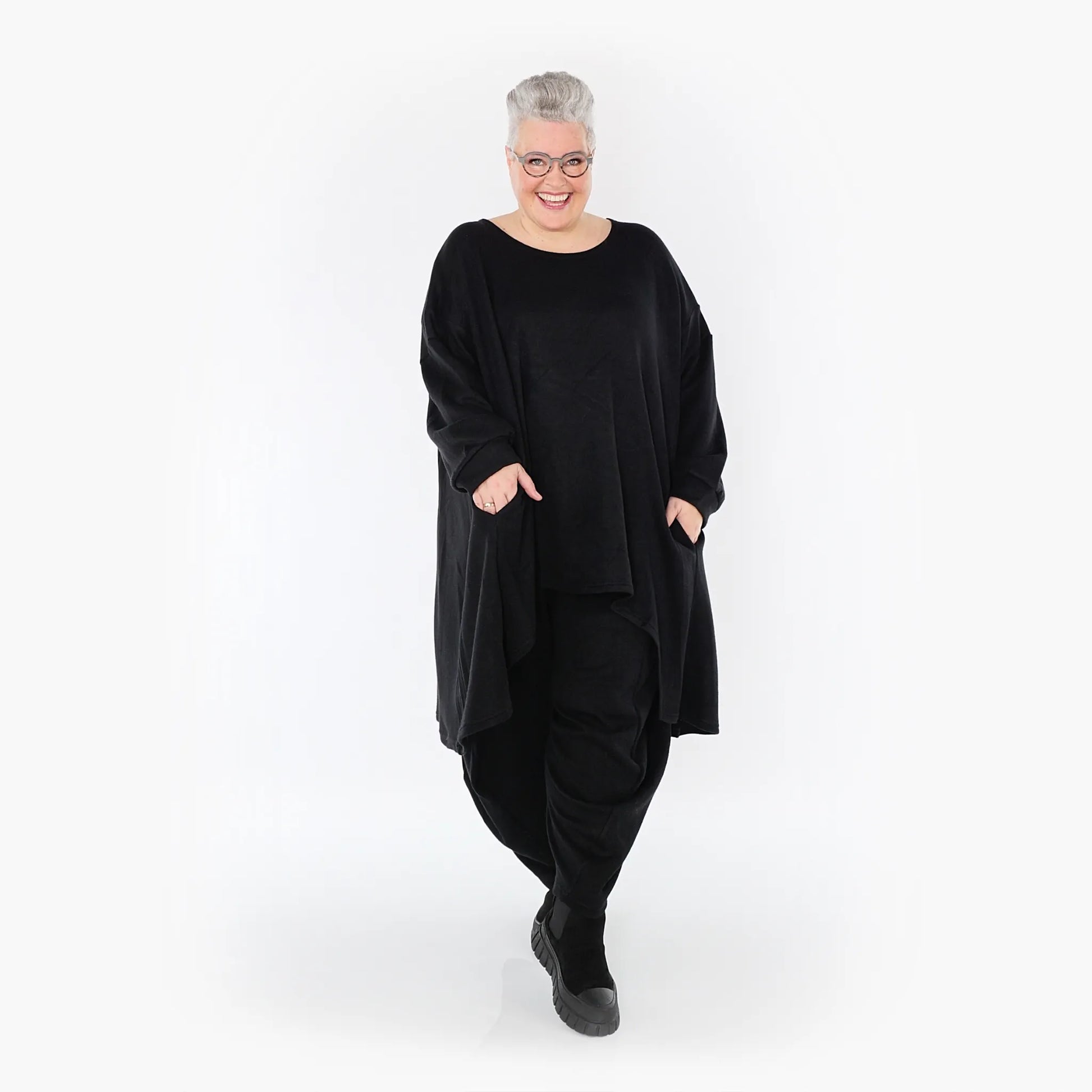 Ballonhose von AKH Fashion aus Viskose, 1429.08069, Schwarz, Schick, Modern, Bequem