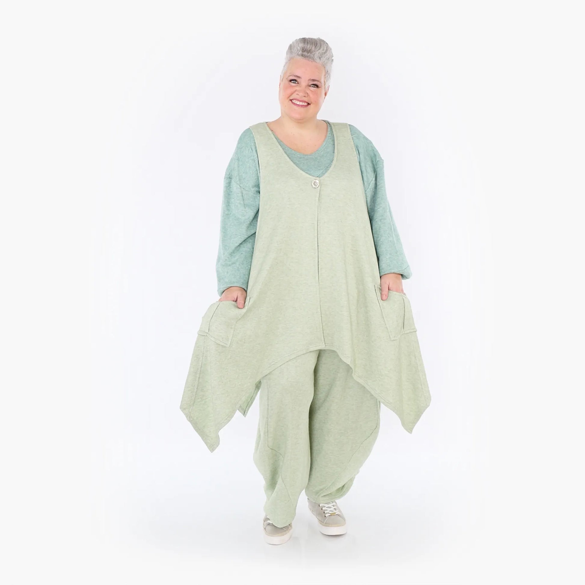 A-Form Weste von AKH Fashion aus Viskose, 1429.00110, Apfelgrün, Schick, Modern, Bequem