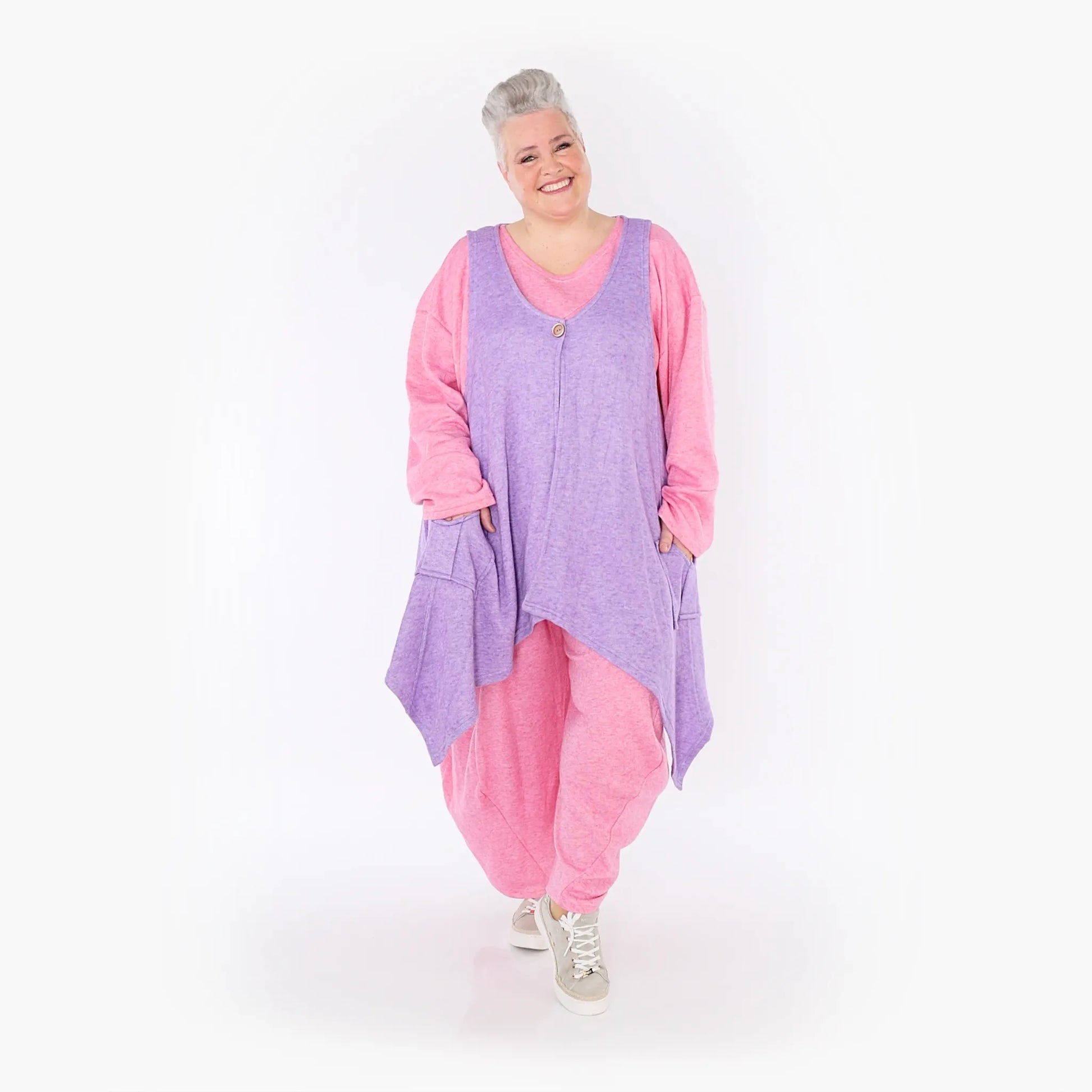 A-Form Weste von AKH Fashion aus Viskose, 1429.00110, Flieder, Schick, Modern, Bequem