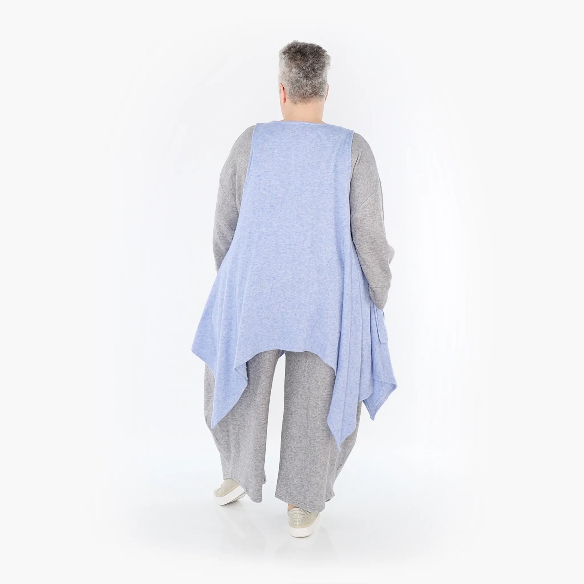 A-Form Weste von AKH Fashion aus Viskose, 1429.00110, Hellblau, Schick, Modern, Bequem