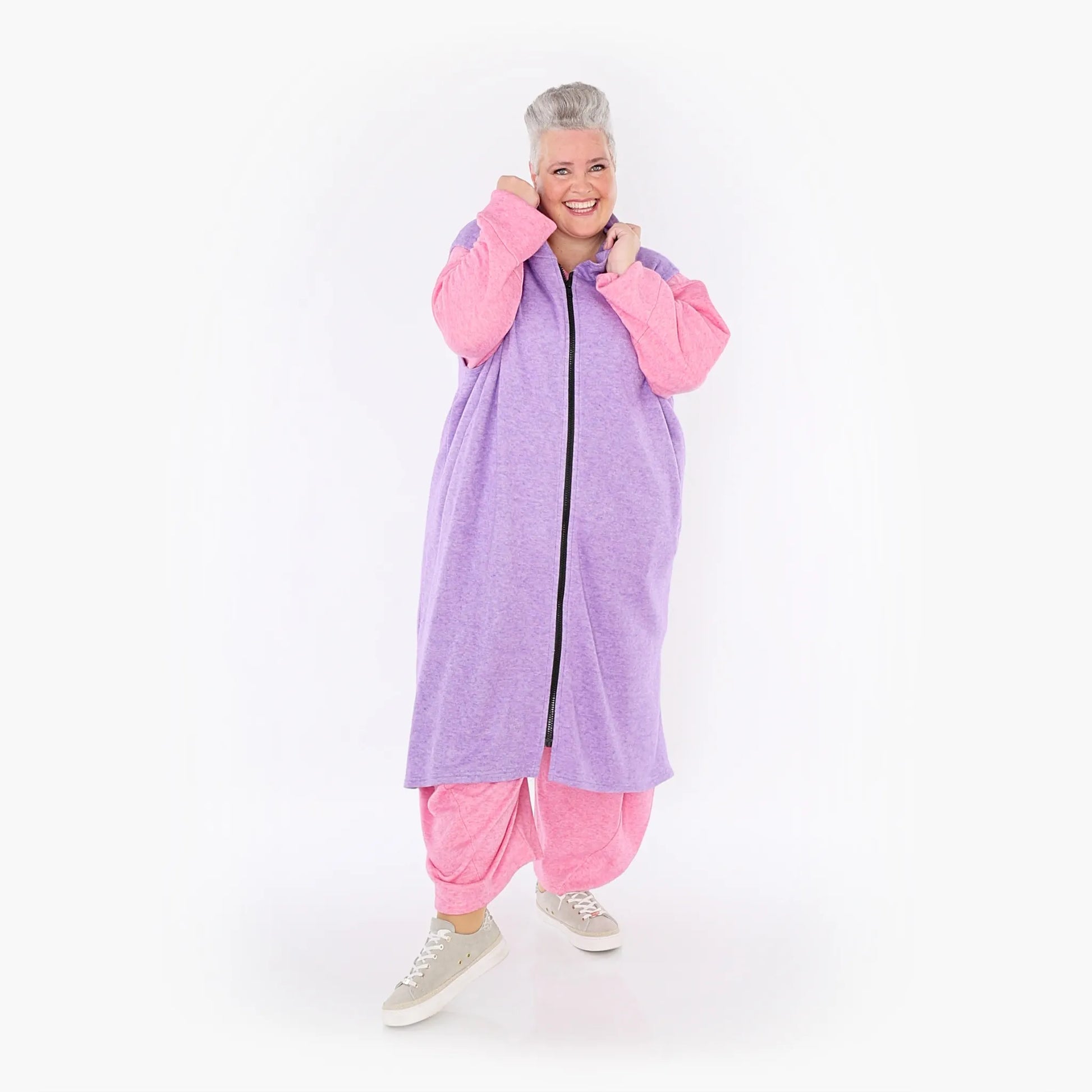AKH Fashion Weste in gerader Form, aus Viskose, 1429.06879, Flieder, Schick, Modern