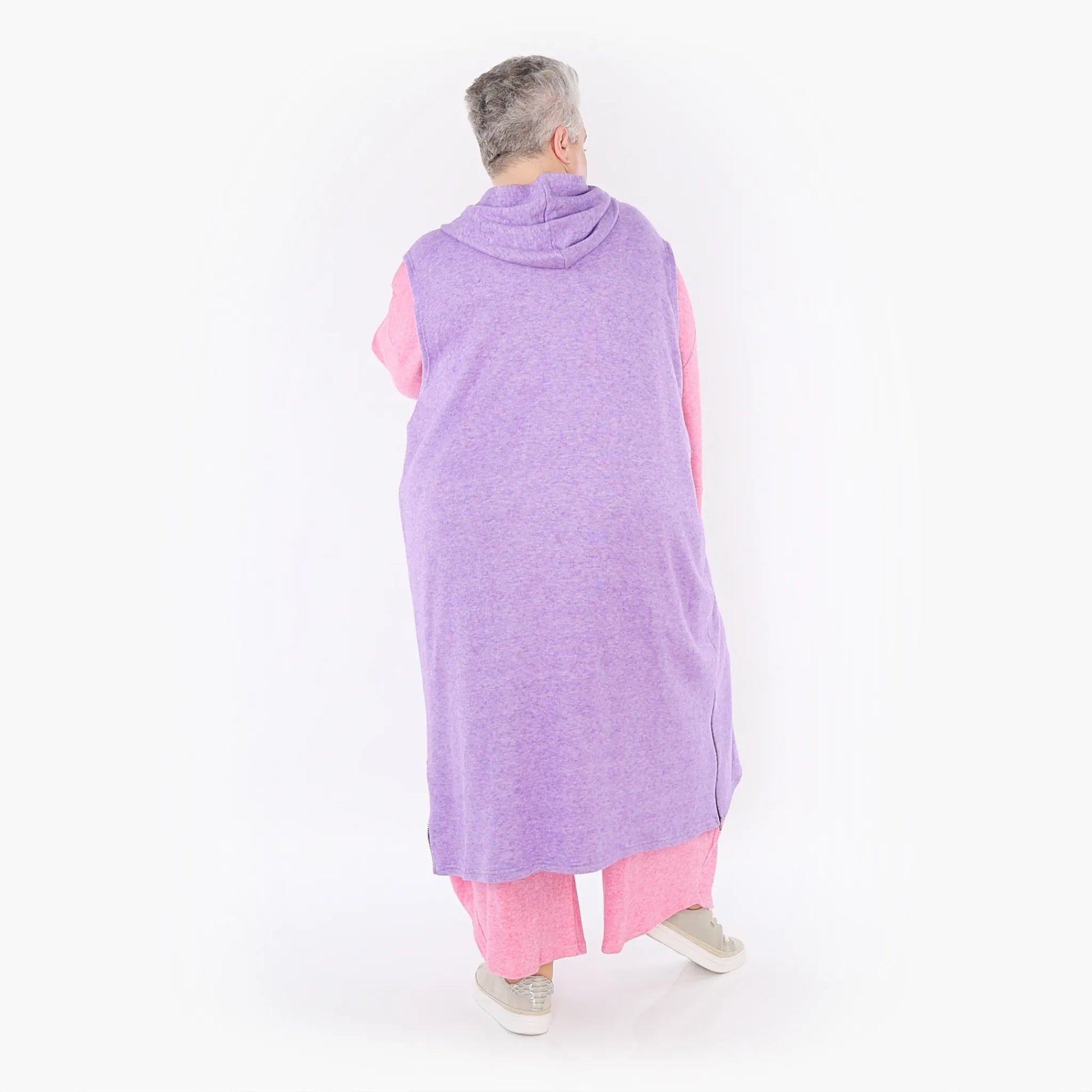 AKH Fashion Weste in gerader Form, aus Viskose, 1429.06879, Flieder, Schick, Modern