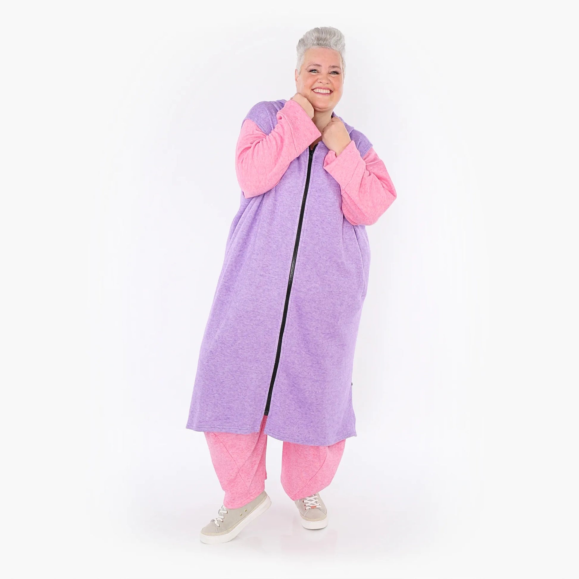 AKH Fashion Weste in gerader Form, aus Viskose, 1429.06879, Flieder, Schick, Modern