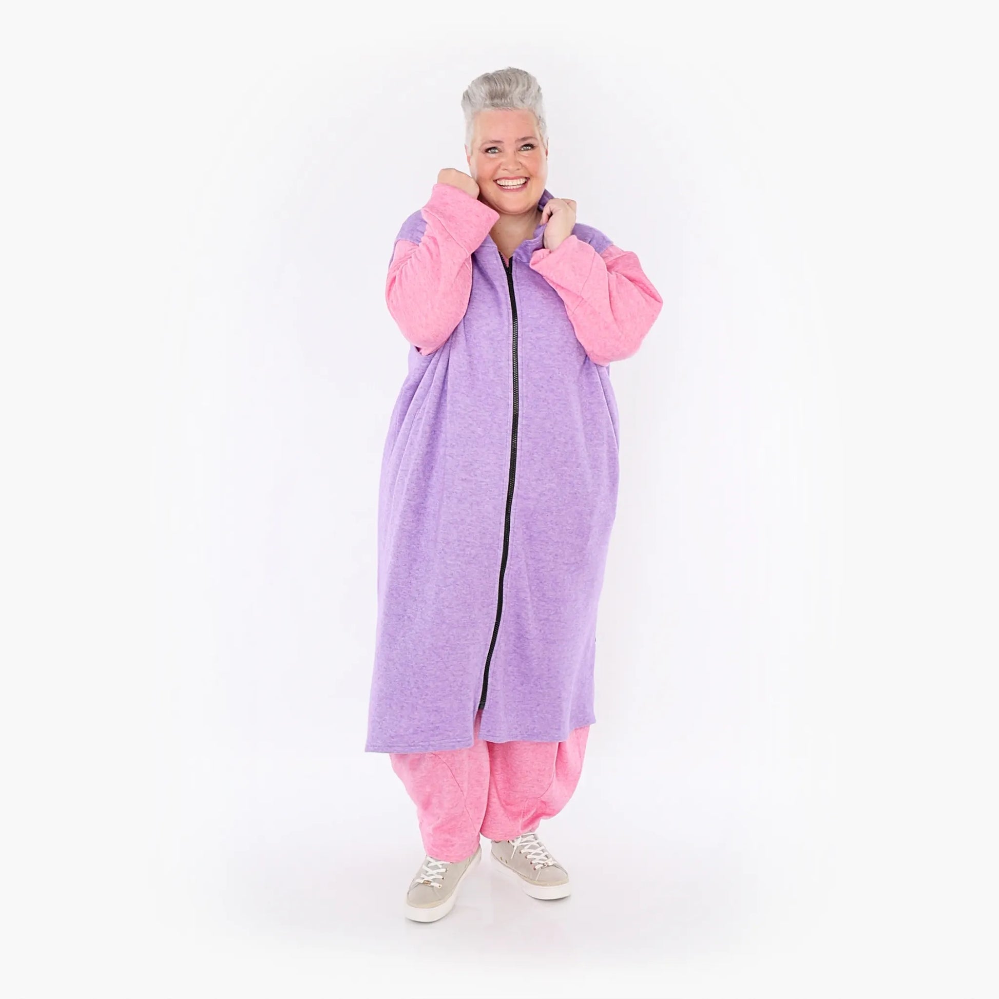 AKH Fashion Weste in gerader Form, aus Viskose, 1429.06879, Flieder, Schick, Modern
