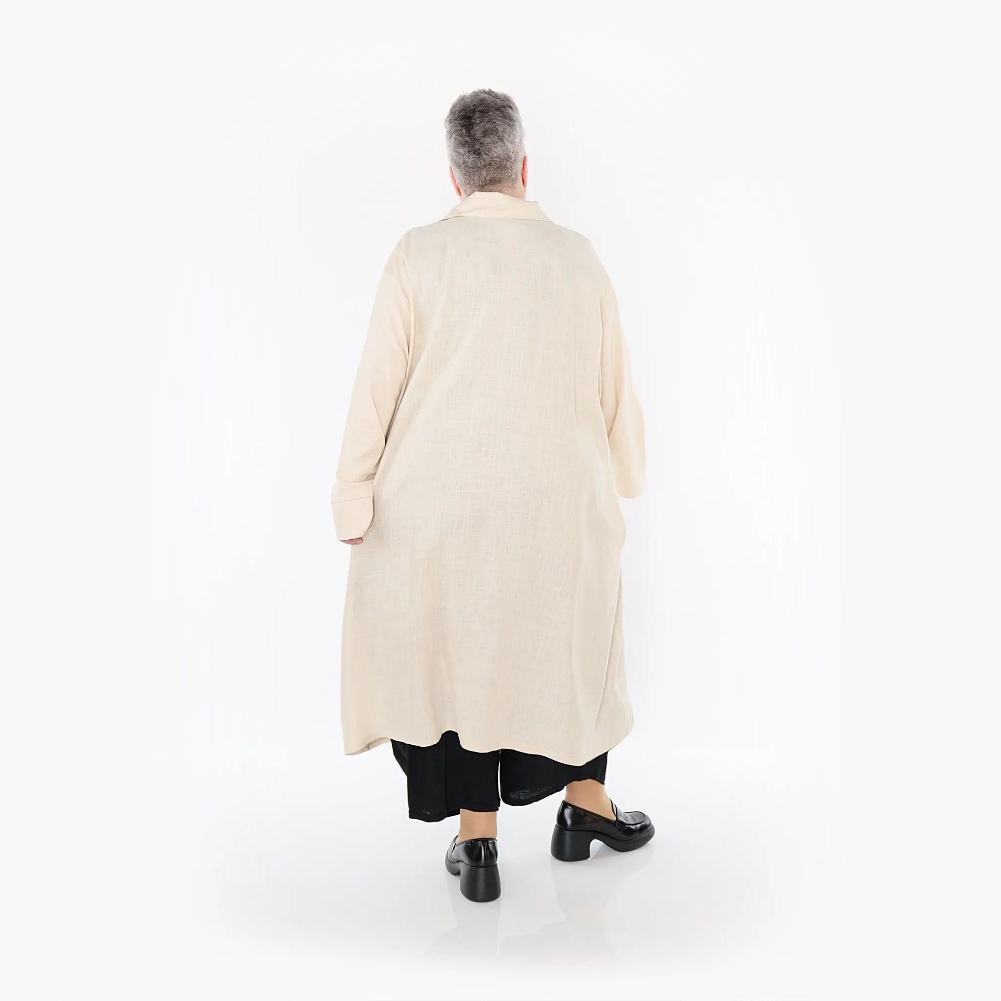 A-Form Mantel von AKH Fashion aus Viskose, 1468.07057, Beige, Ausgefallen, Zeitlos, Schick