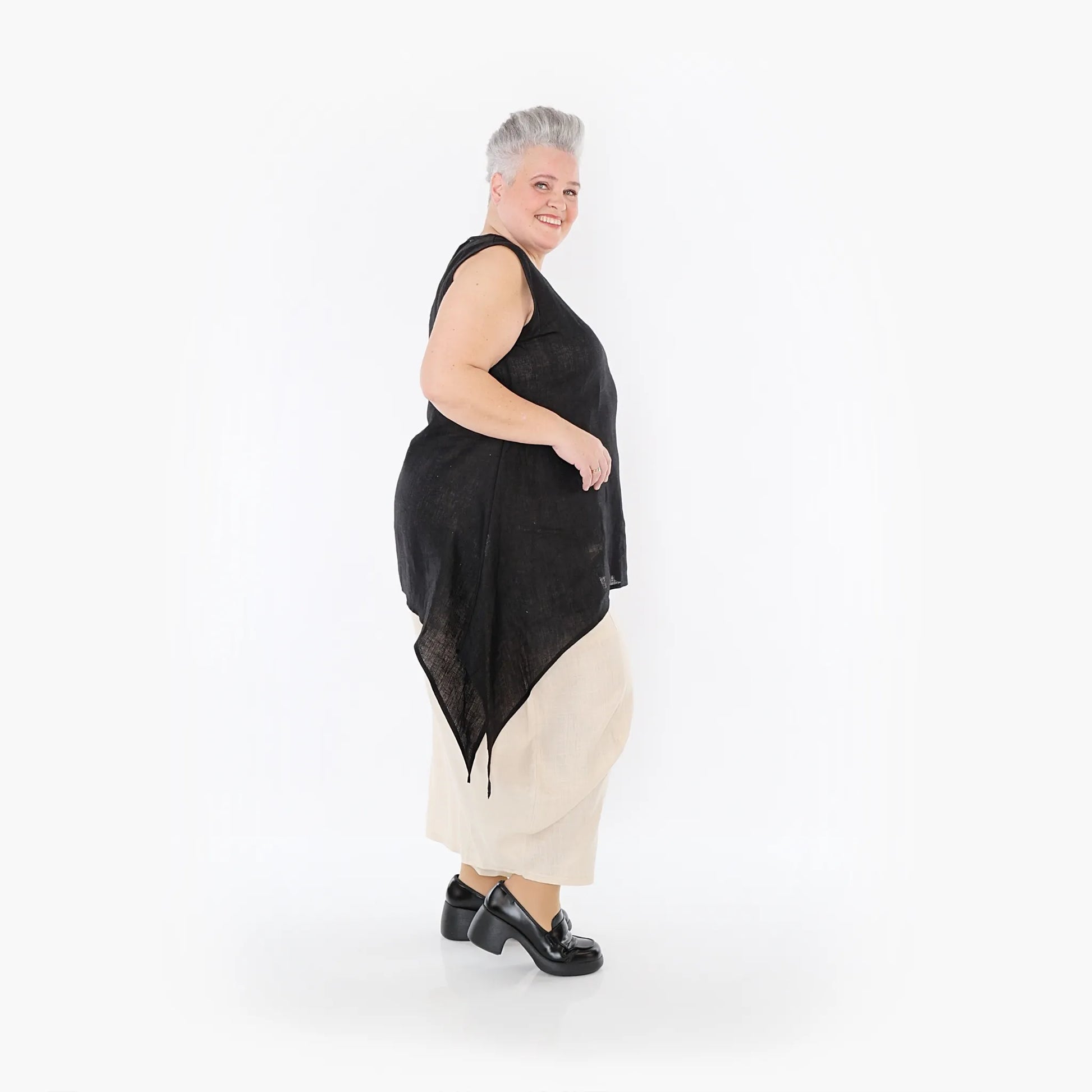 Ballonhose von AKH Fashion aus Viskose, 1468.08069, Beige, Ausgefallen, Zeitlos, Schick