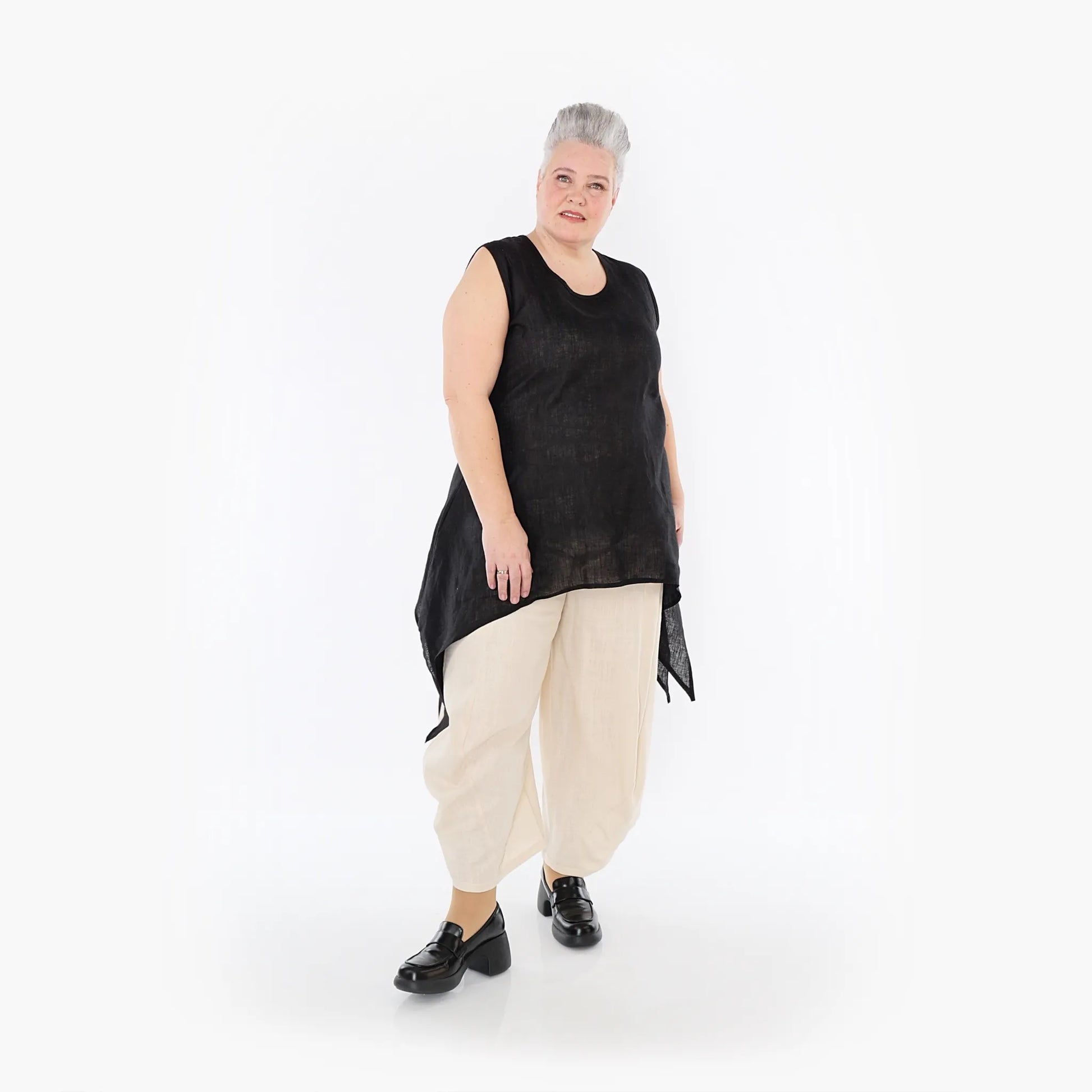 Ballonhose von AKH Fashion aus Viskose, 1468.08069, Beige, Ausgefallen, Zeitlos, Schick