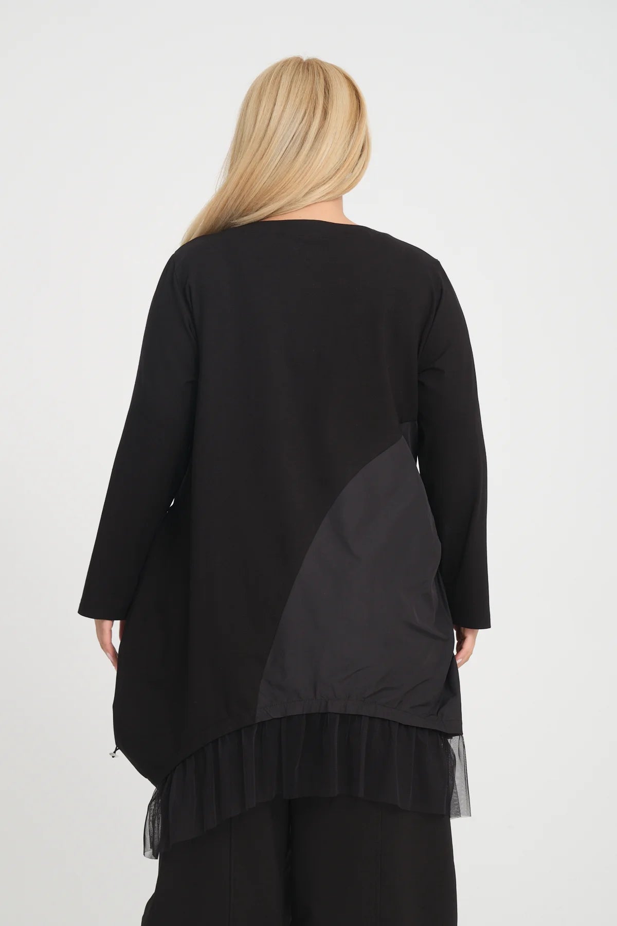 A-Form Shirt von Zedd Plus aus Baumwolle, 24639, Schwarz/Rot, Schick, Modern, Bequem