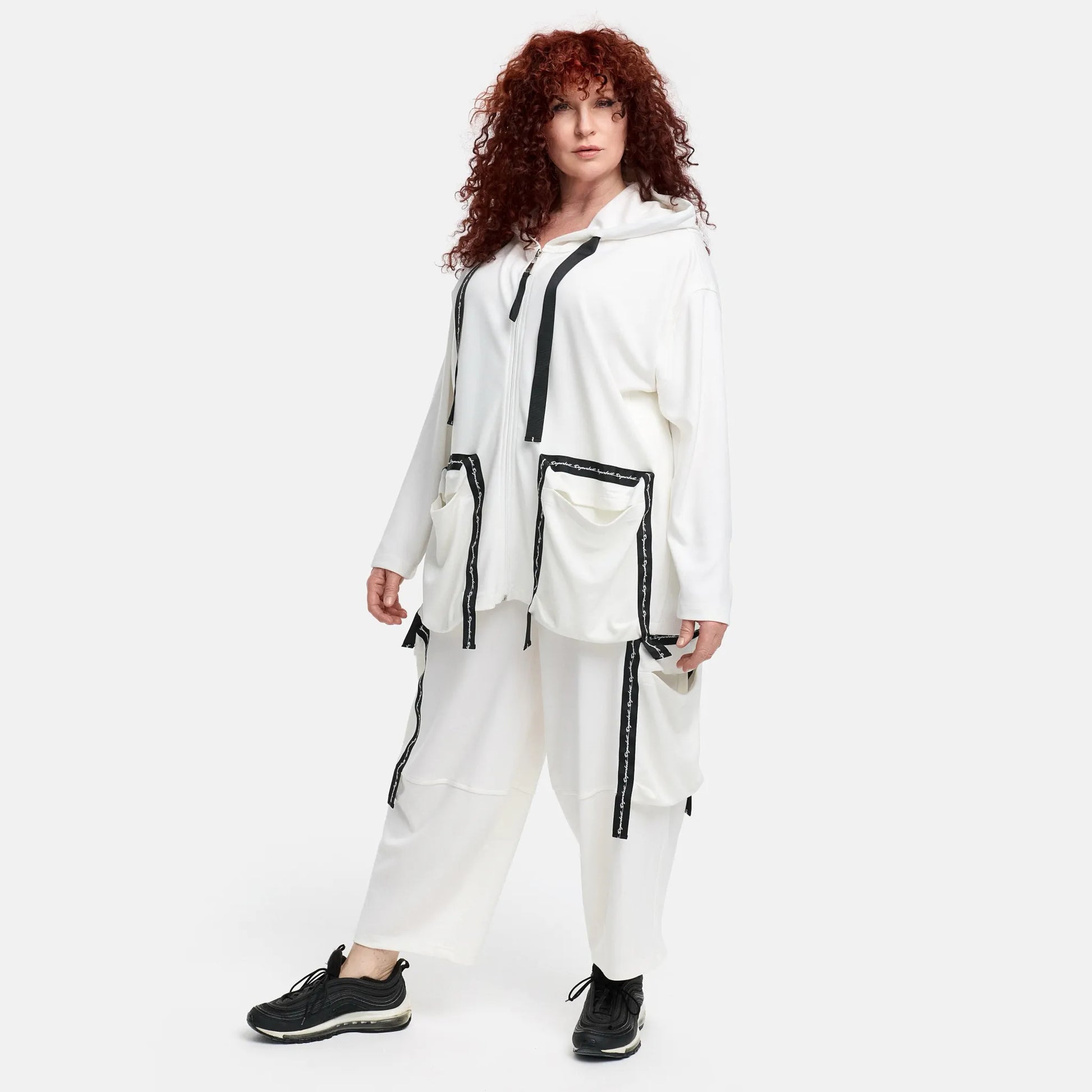 Do Your Best Jacke in gerader Form, aus Viskose, D909, Weiß, Schick, Modern, Bequem