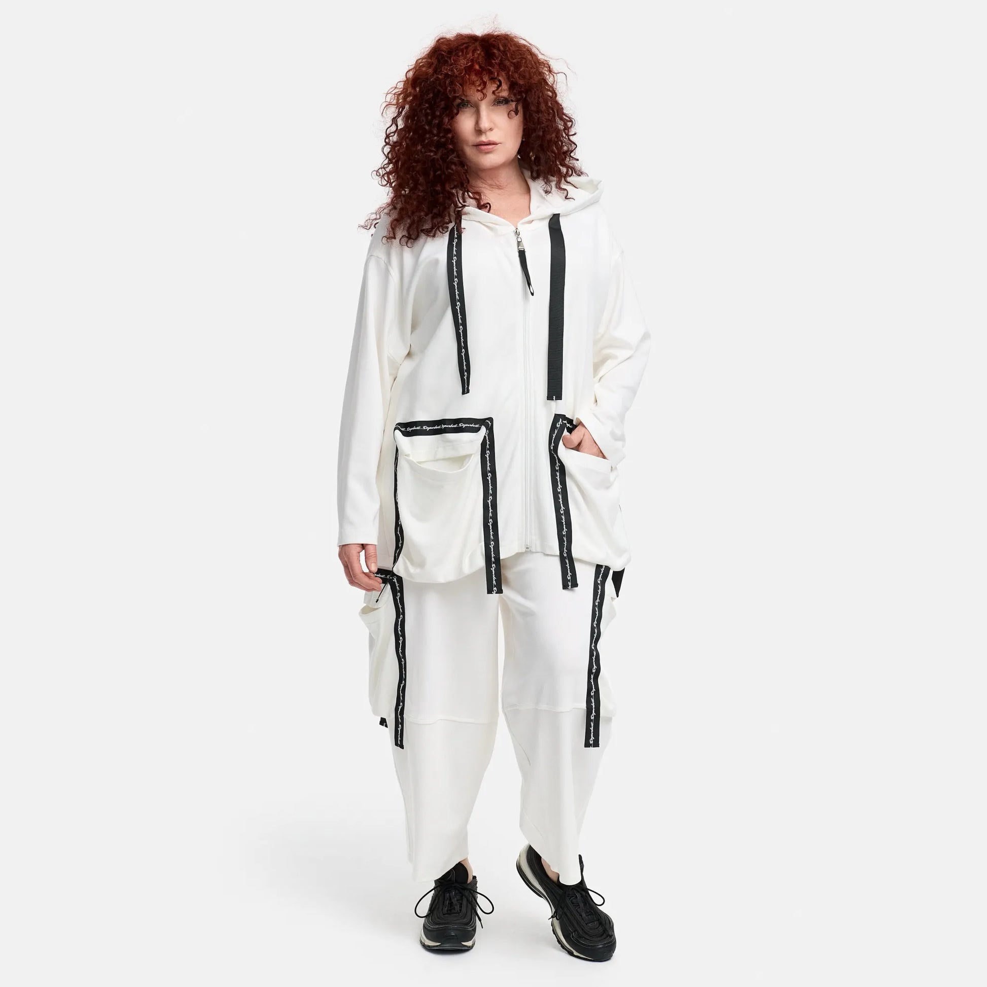 Do Your Best Jacke in gerader Form, aus Viskose, D909, Weiß, Schick, Modern, Bequem