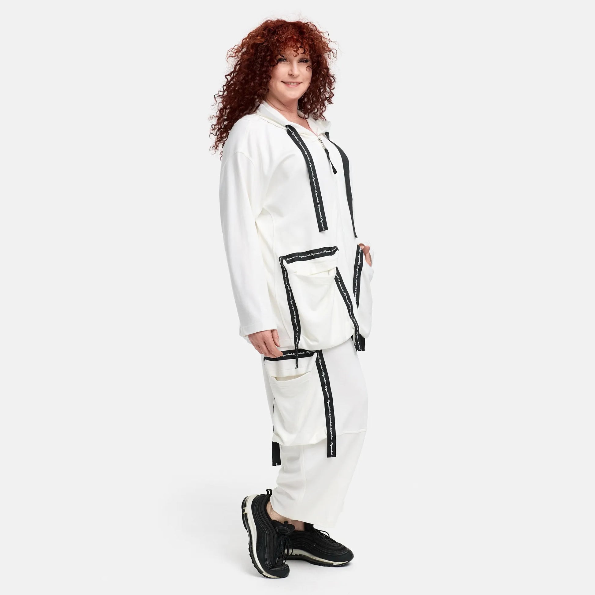 Do Your Best Jacke in gerader Form, aus Viskose, D909, Weiß, Schick, Modern, Bequem