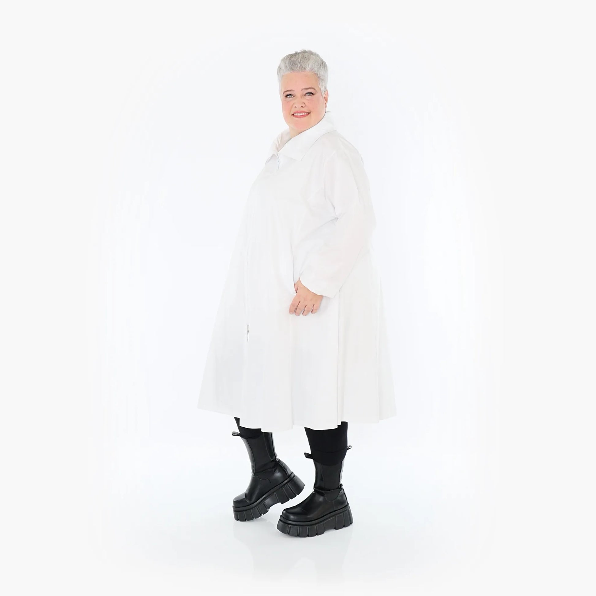 A-Form Bluse von AKH Fashion aus Baumwolle, 1223.06606, Weiß, Schick, Modern, Bequem
