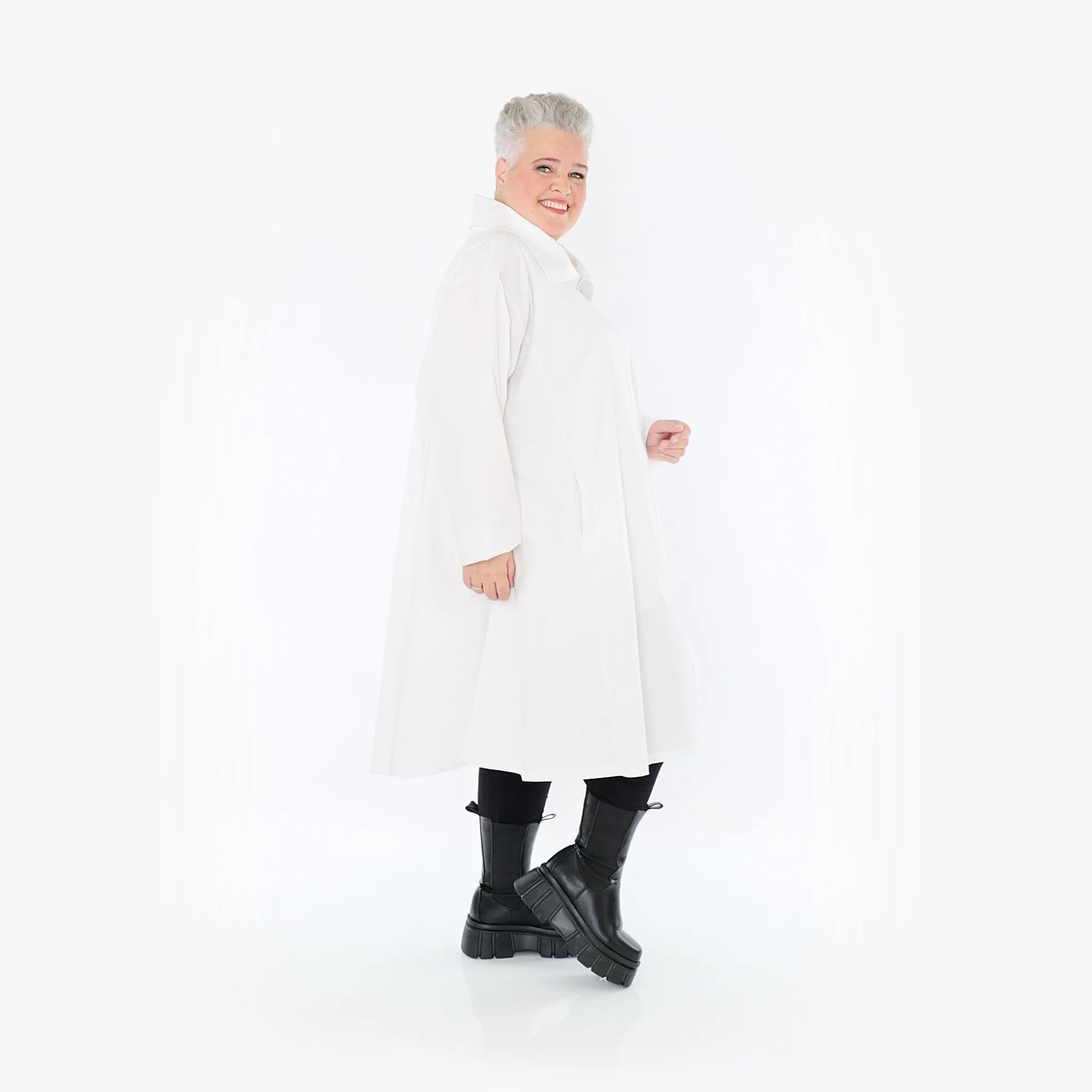 A-Form Bluse von AKH Fashion aus Baumwolle, 1223.06606, Weiß, Schick, Modern, Bequem