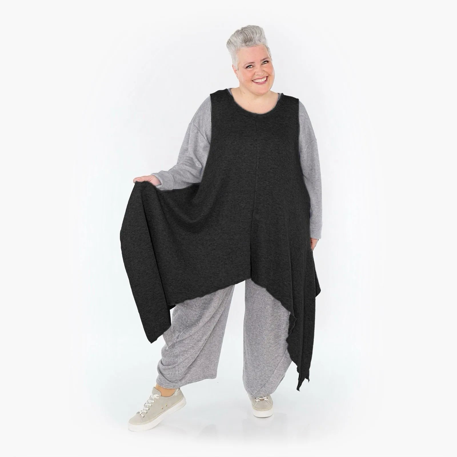 A-Form Tunika von AKH Fashion aus Viskose, 1429.03067, Schwarz, Schick, Modern, Bequem