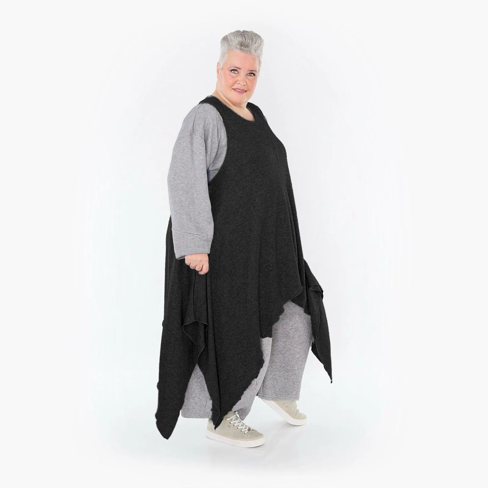 A-Form Tunika von AKH Fashion aus Viskose, 1429.03067, Schwarz, Schick, Modern, Bequem