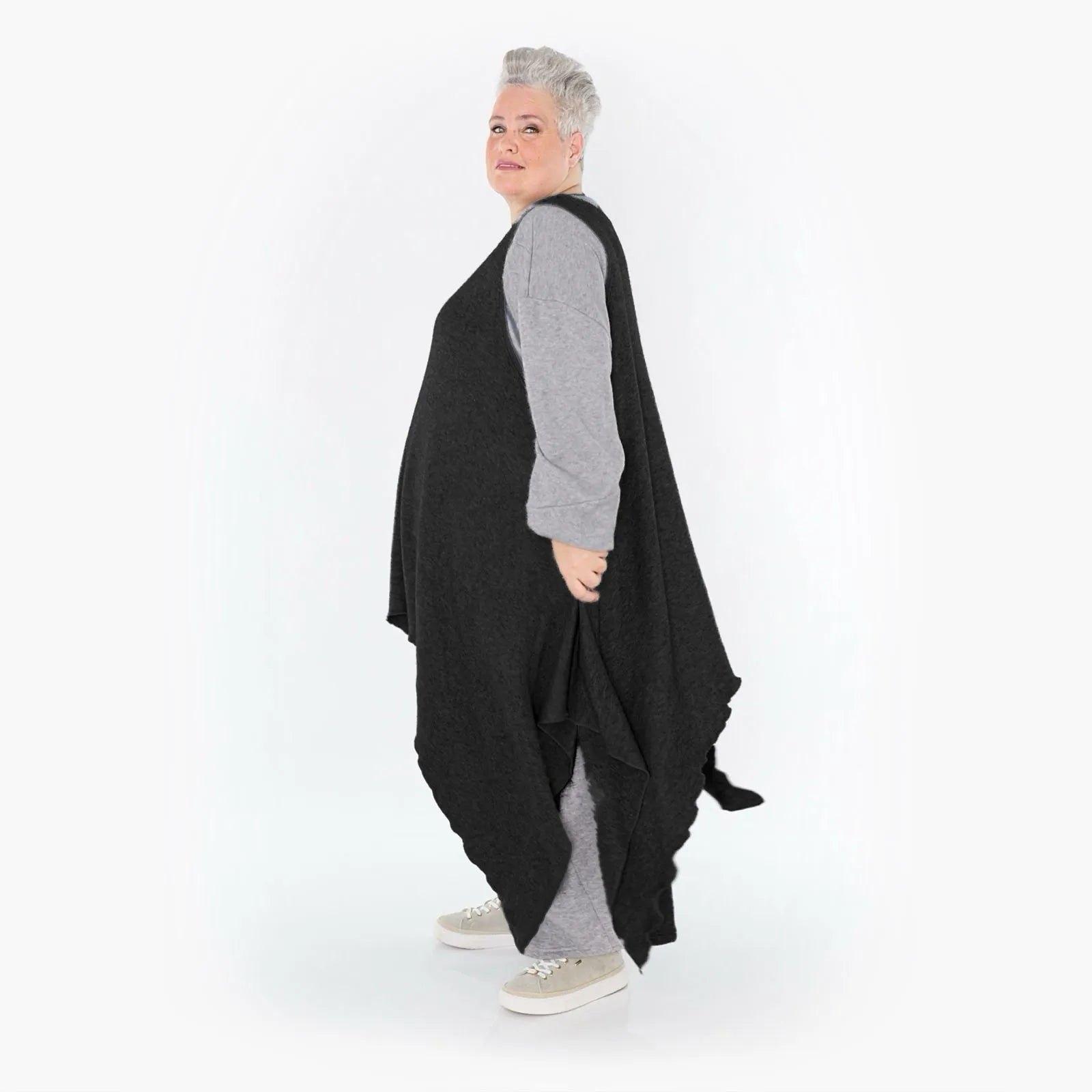 A-Form Tunika von AKH Fashion aus Viskose, 1429.03067, Schwarz, Schick, Modern, Bequem