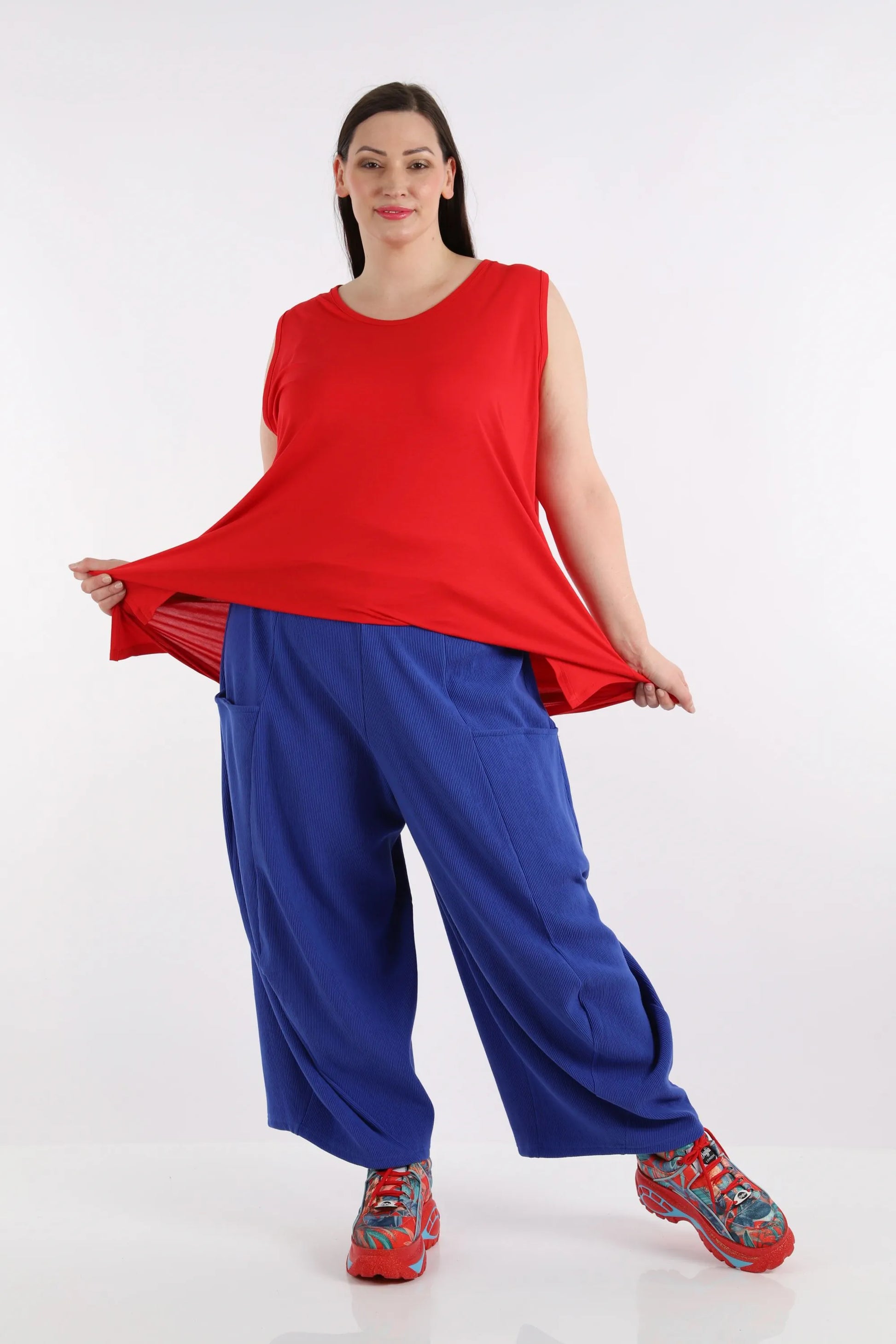 Ballonhose von AKH Fashion aus Baumwolle, 1252.08069, Blau, Schick, Modern, Bequem