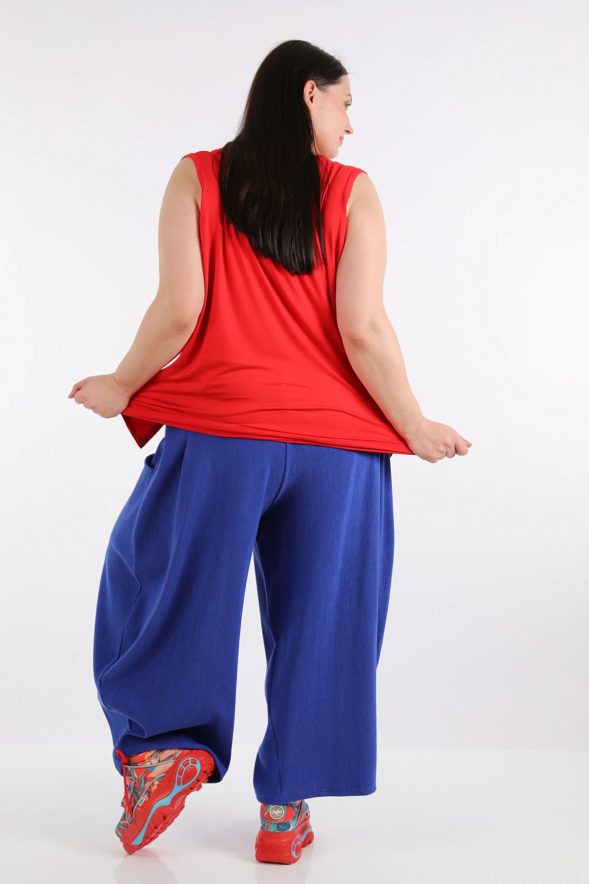 Ballonhose von AKH Fashion aus Baumwolle, 1252.08069, Blau, Schick, Modern, Bequem
