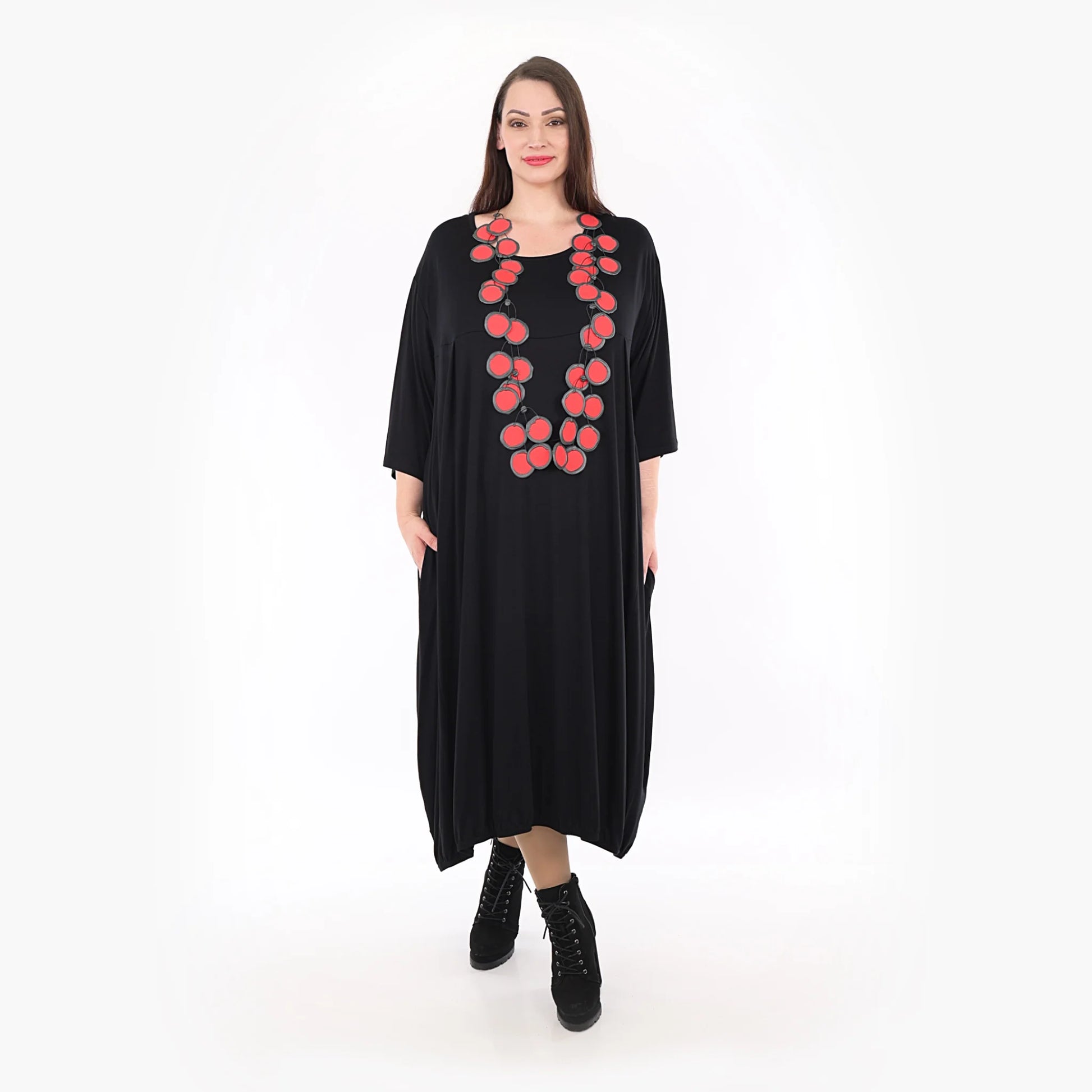 Ballonkleid von AKH Fashion aus Viskose, 1233.06947, Schwarz, Schick, Modern, Bequem