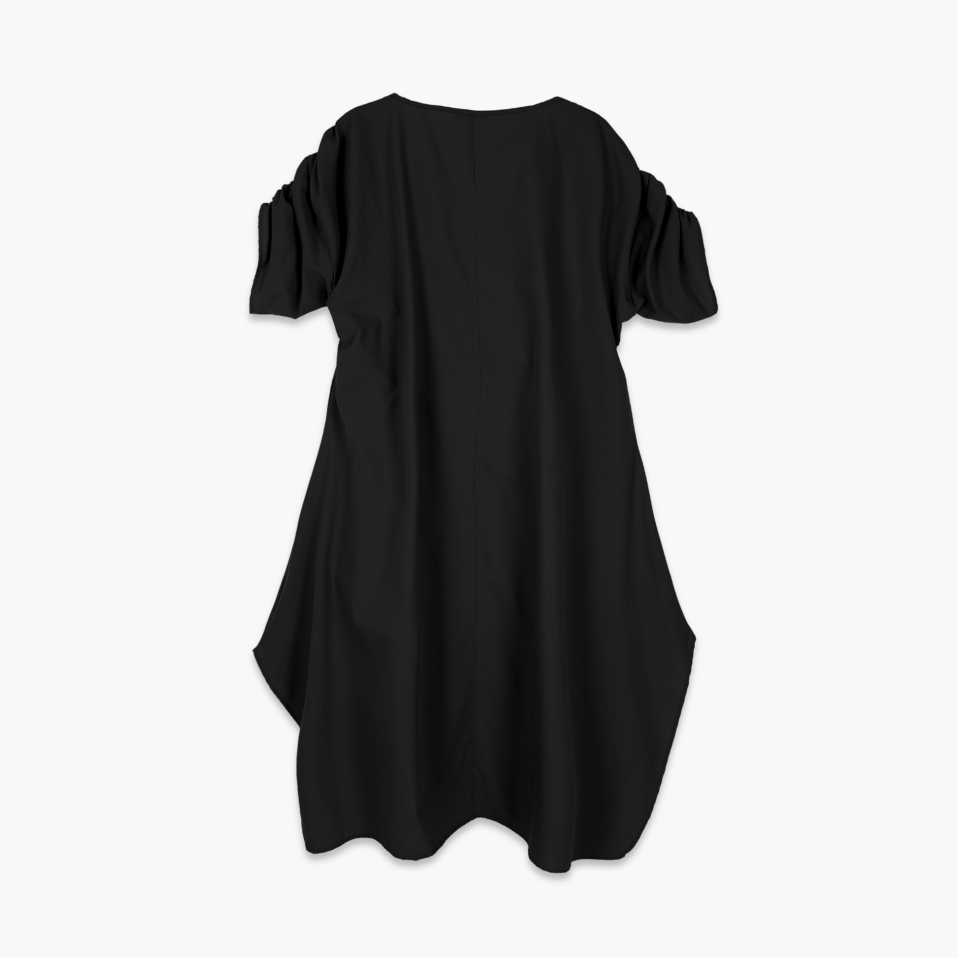 Ballonkleid von CN-G aus Baumwolle, 1550, Schwarz, Schick, Modern, Bequem