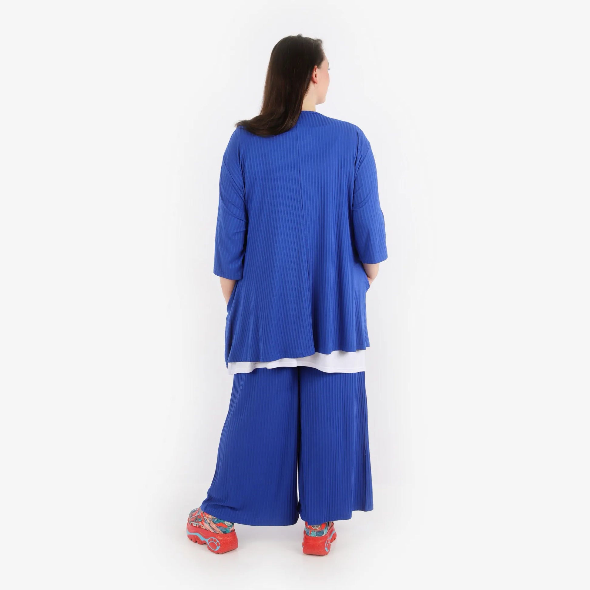 Papita Bigshirt in Glocken-Form, aus Viskose, 6936, Royal Blue, Schick, Modern, Bequem