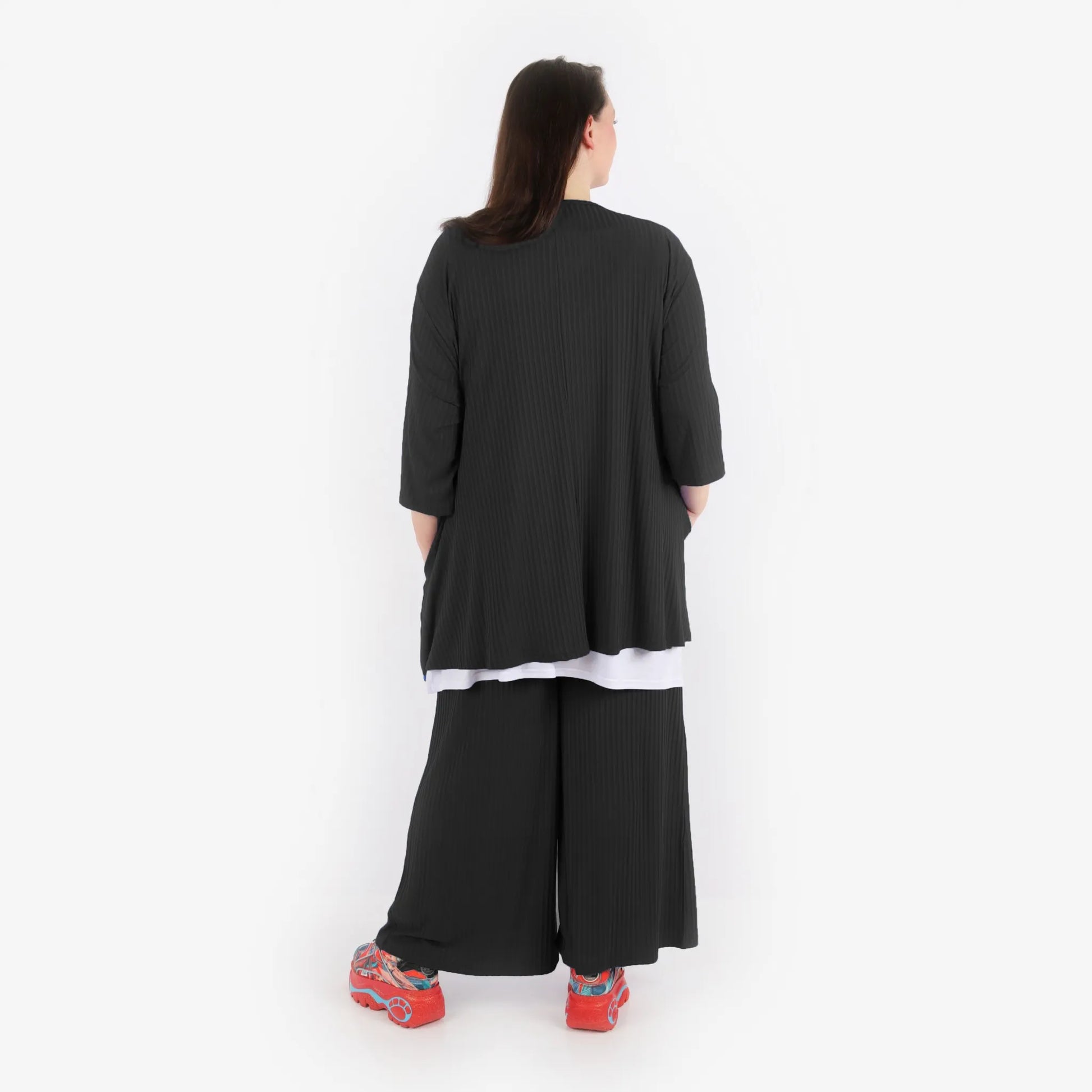 Papita Bigshirt in Glocken-Form, aus Viskose, 6936, Midnight Black, Schick, Modern, Bequem