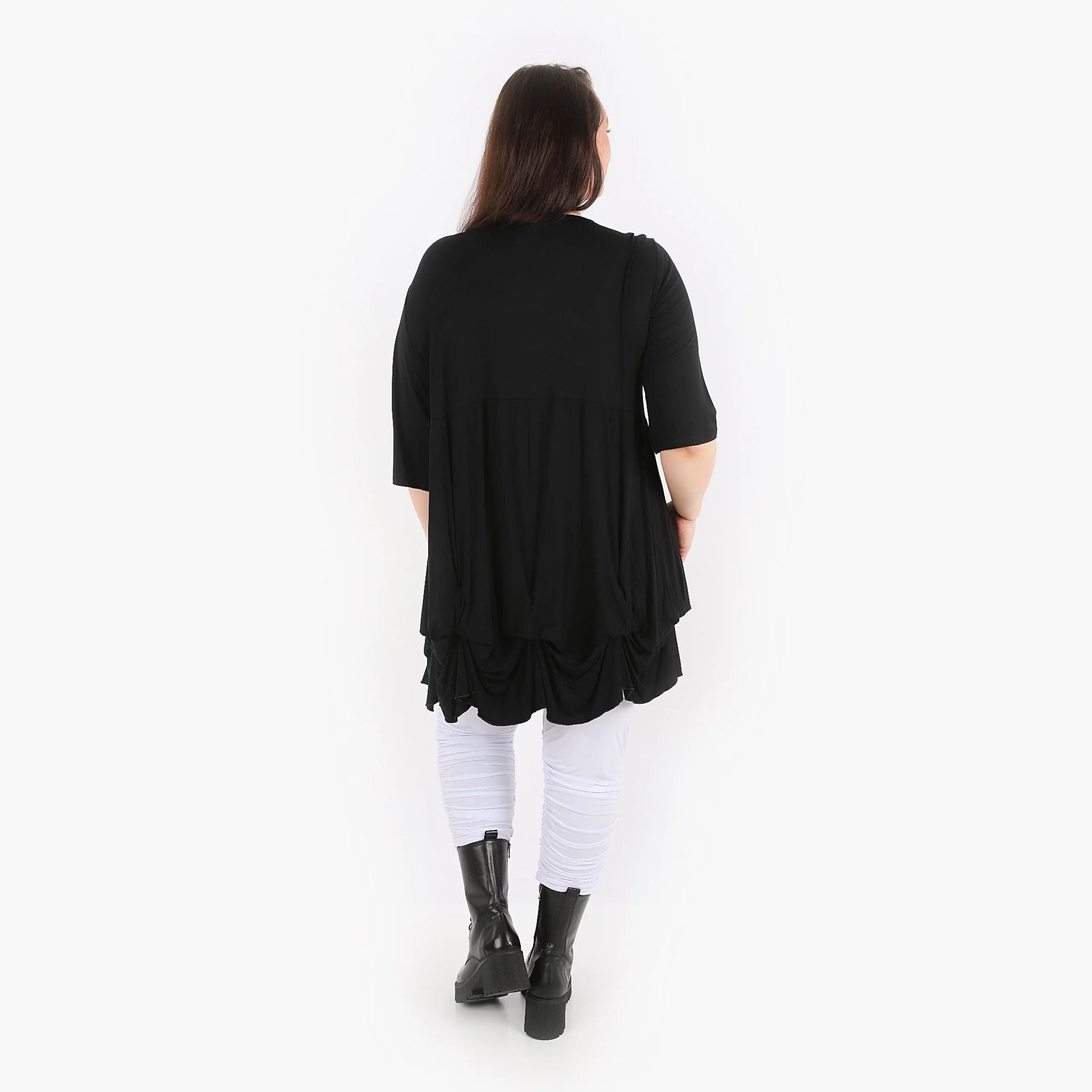 Ballonshirt von AKH Fashion aus Viskose, 1312.02066, Schwarz, Schick, Modern, Bequem