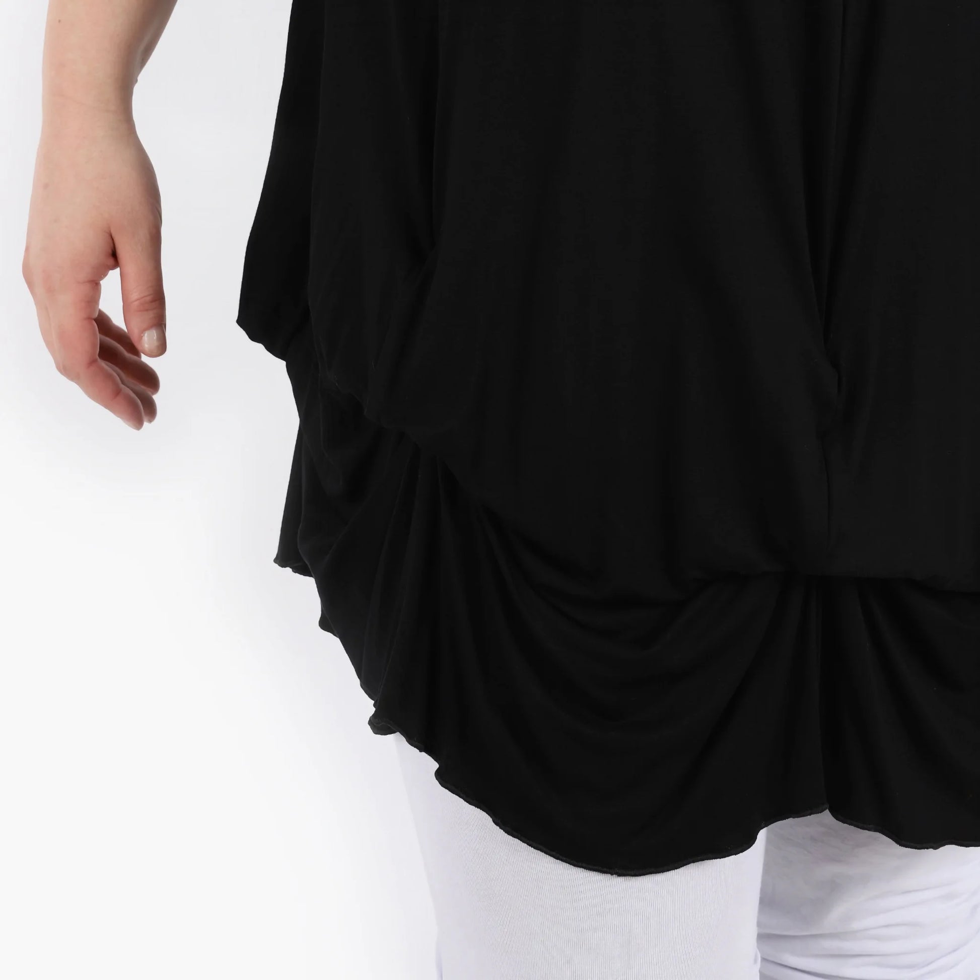 Ballonshirt von AKH Fashion aus Viskose, 1312.02066, Schwarz, Schick, Modern, Bequem