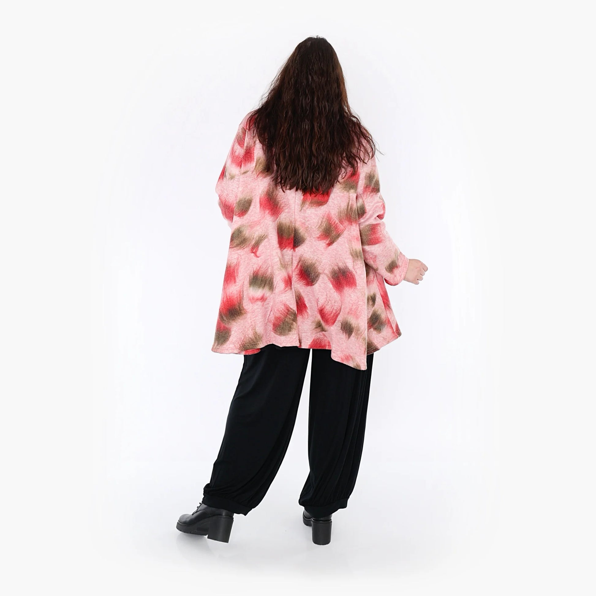A-Form Jacke von AKH Fashion aus Materialmix, 1351.01382, Pink-Grün, Schick, Modern