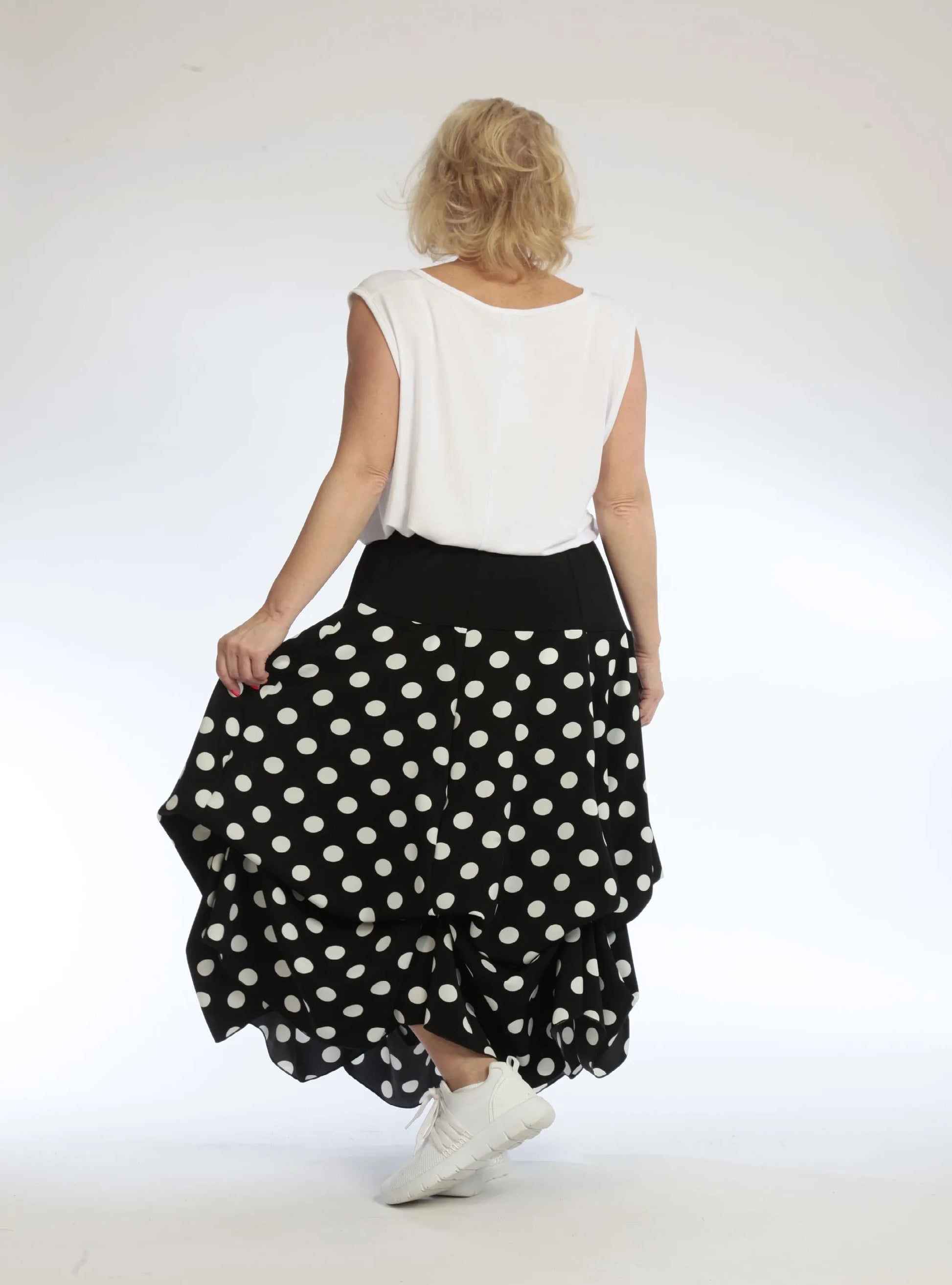Ballonrock von AKH Fashion aus Viskose, 1108.07559, Punkte-Blau, Punkte, Schick, Modern