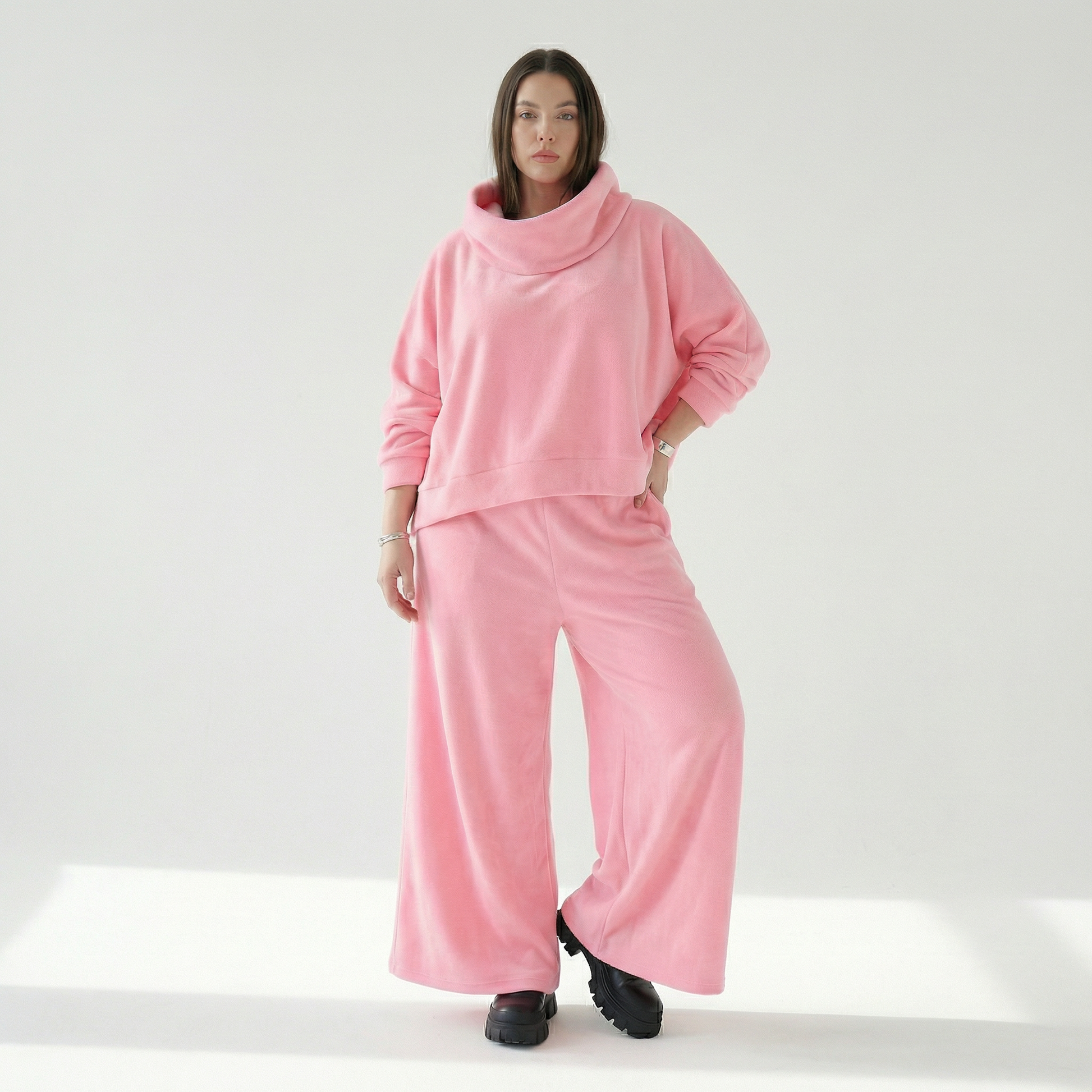  Palazzo Hose von AKH Fashion aus Baumwolle, 1547.06937, Pink, Ausgefallen, Zeitlos, Schick