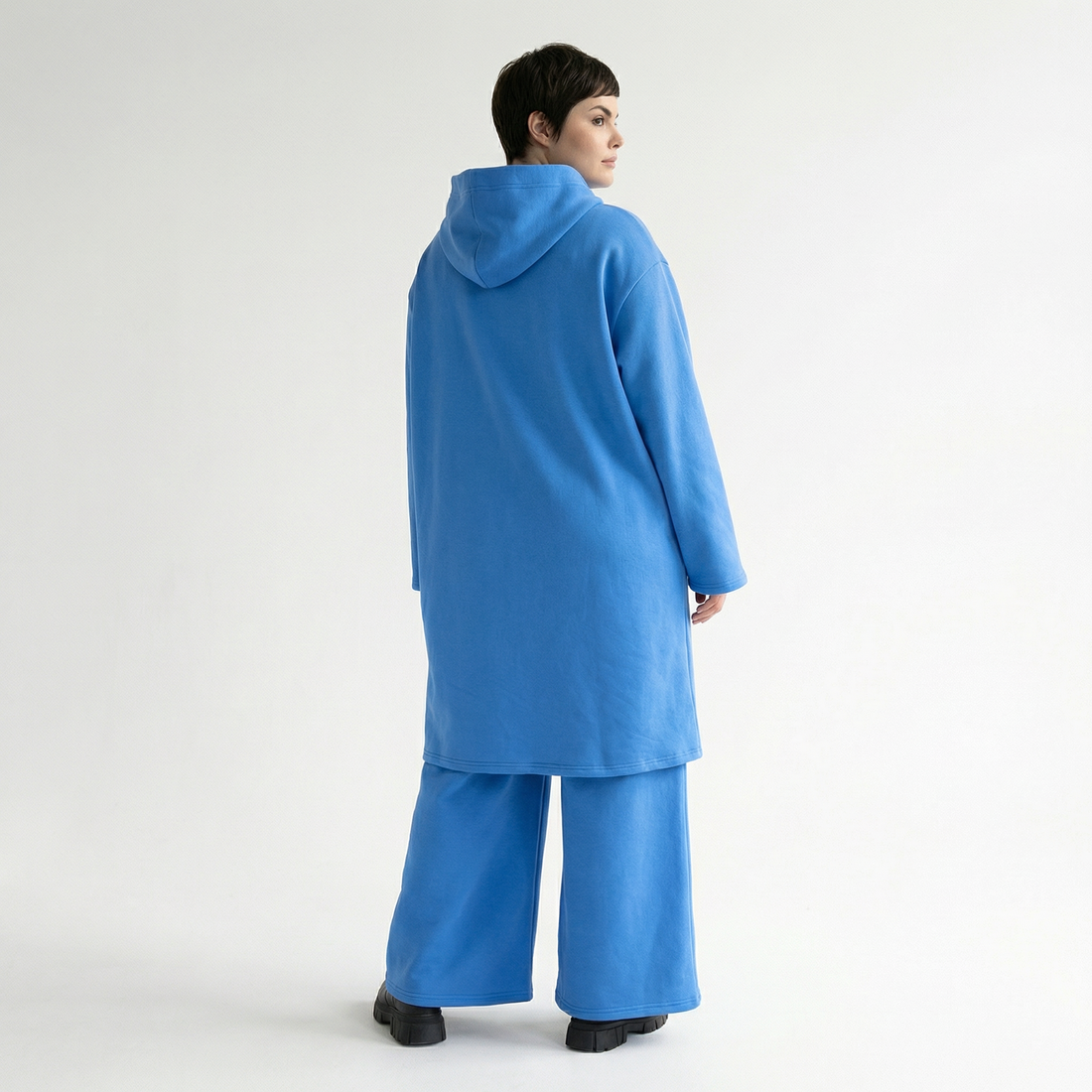  A-Form Kleid von AKH Fashion aus Baumwolle, 1547.06989, Blau, Ausgefallen, Zeitlos, Schick