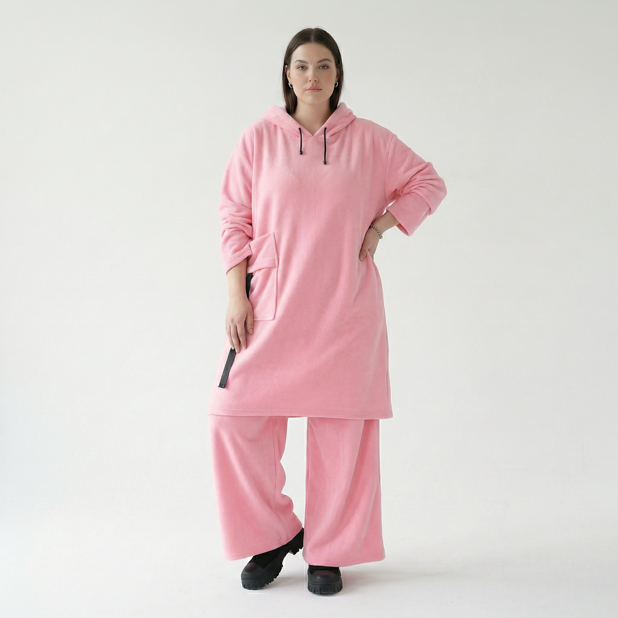  A-Form Kleid von AKH Fashion aus Baumwolle, 1547.06989, Pink, Ausgefallen, Zeitlos, Schick