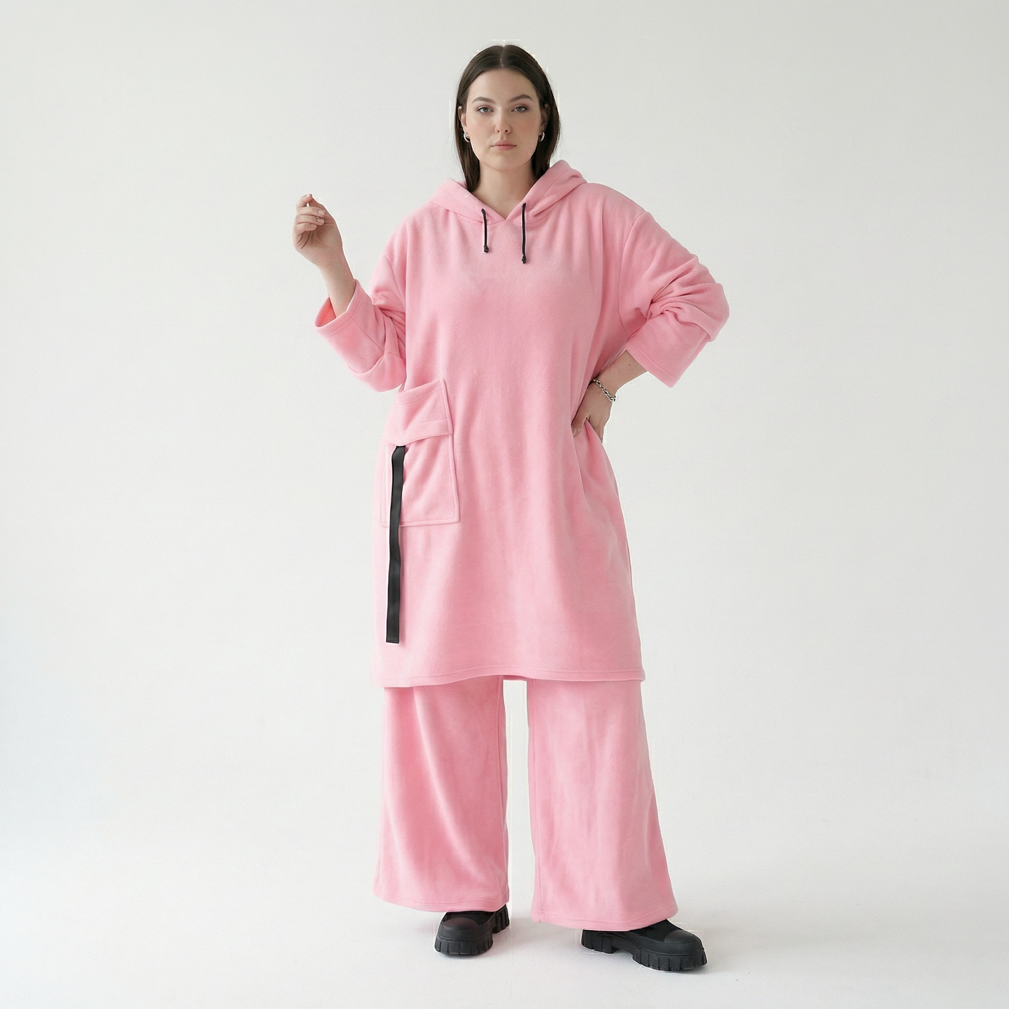  A-Form Kleid von AKH Fashion aus Baumwolle, 1547.06989, Pink, Ausgefallen, Zeitlos, Schick