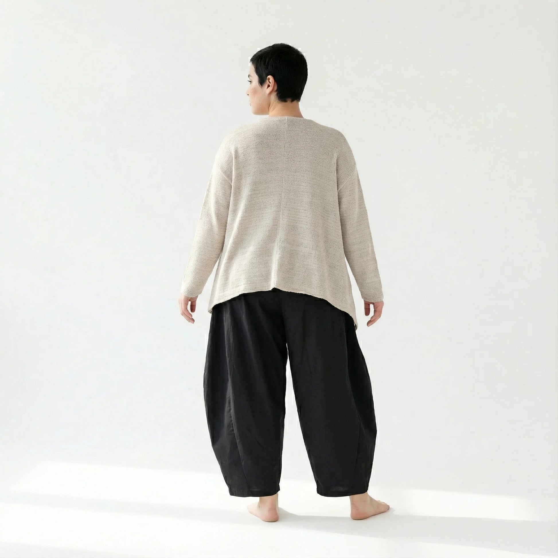  A-Form Jacke von AKH Fashion aus Viskose, 1537.00118, Ecru, Meliert, Ausgefallen, Zeitlos