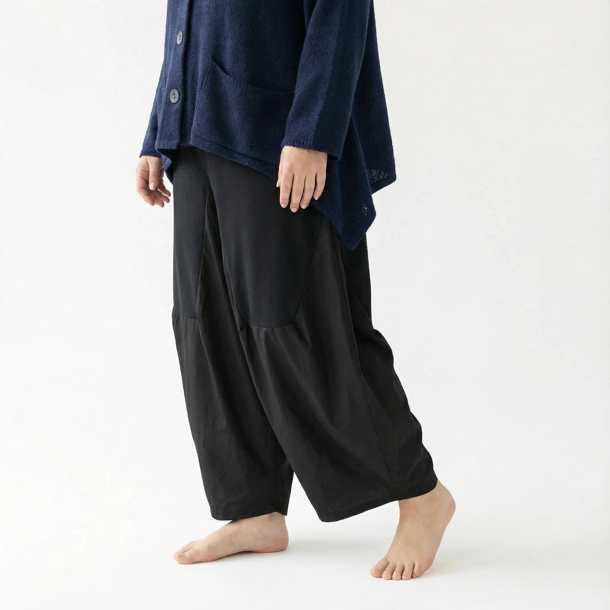  A-Form Jacke von AKH Fashion aus Viskose, 1537.00118, Marine, Meliert, Ausgefallen, Schick