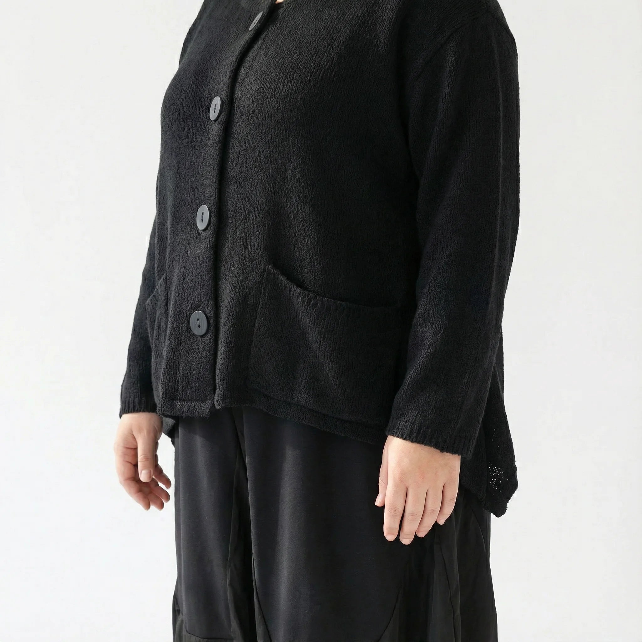  A-Form Jacke von AKH Fashion aus Viskose, 1537.00118, Schwarz, Meliert, Ausgefallen