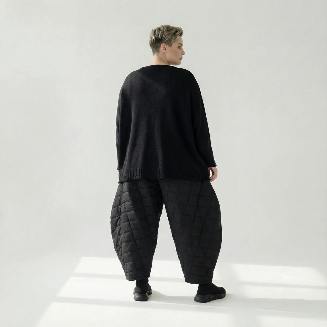  Ballonhose von AKH Fashion aus Viskose, 1561.06883, Schwarz, Kariert, Ausgefallen, Zeitlos