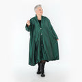  A-Form Mantel von AKH Premium aus Viskose, P106167, Smaragd, Ausgefallen, Zeitlos, Schick