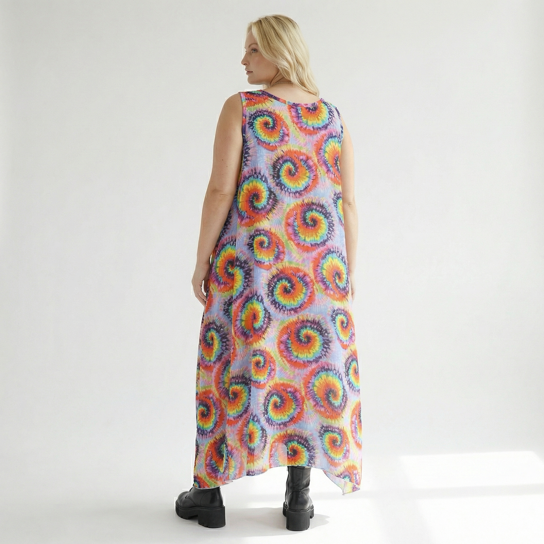  A-Form Kleid von AKH Fashion aus Baumwolle, 1503.07111, Multicolor, Farbmix, Ausgefallen