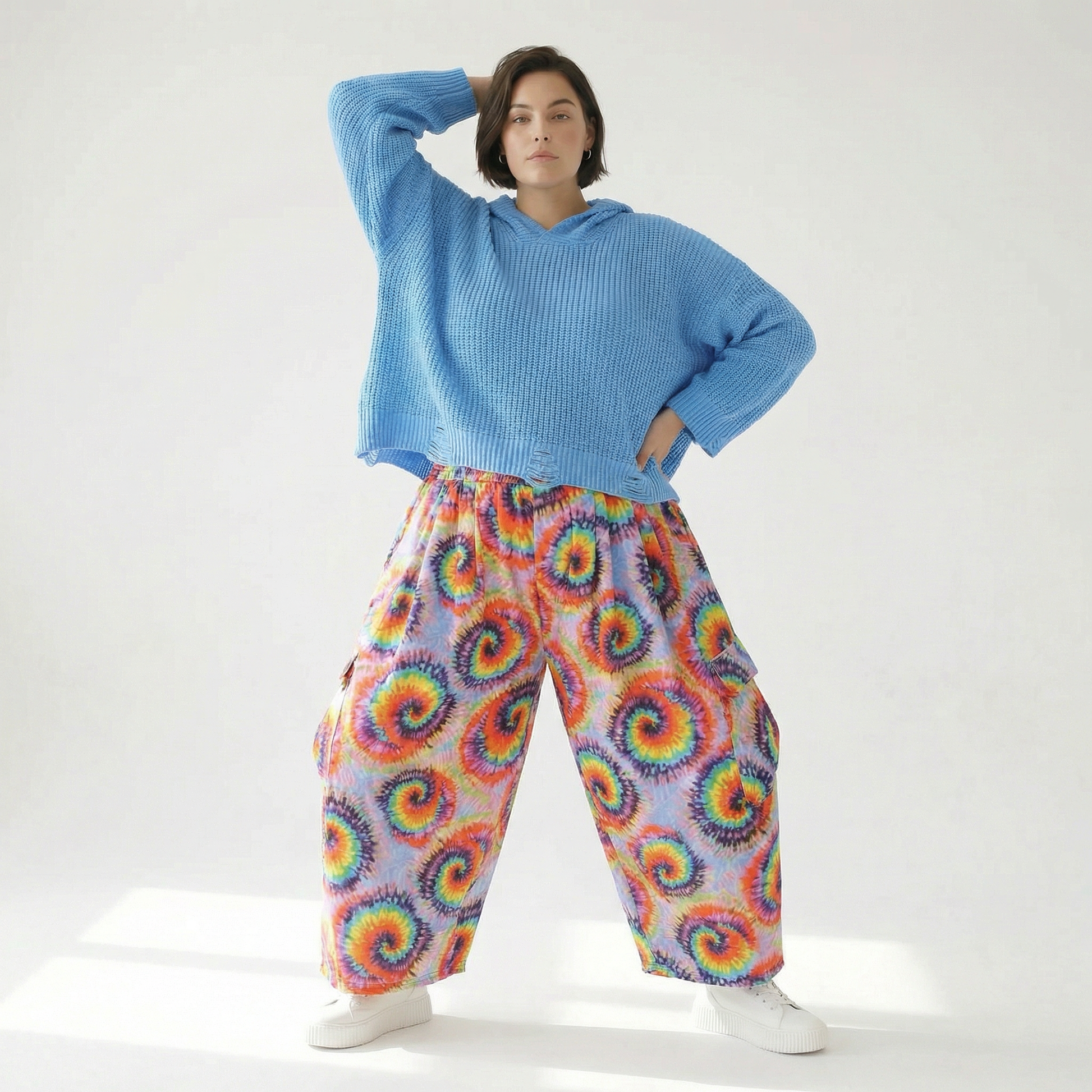  Ballonhose von AKH Fashion aus Baumwolle, 1503.07113, Multicolor, Farbmix, Ausgefallen