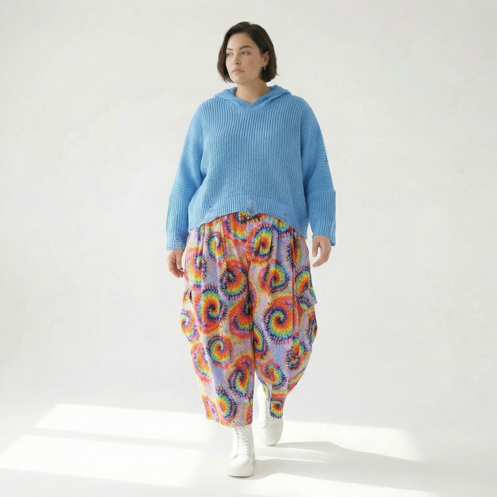  Ballonhose von AKH Fashion aus Baumwolle, 1503.07113, Multicolor, Farbmix, Ausgefallen