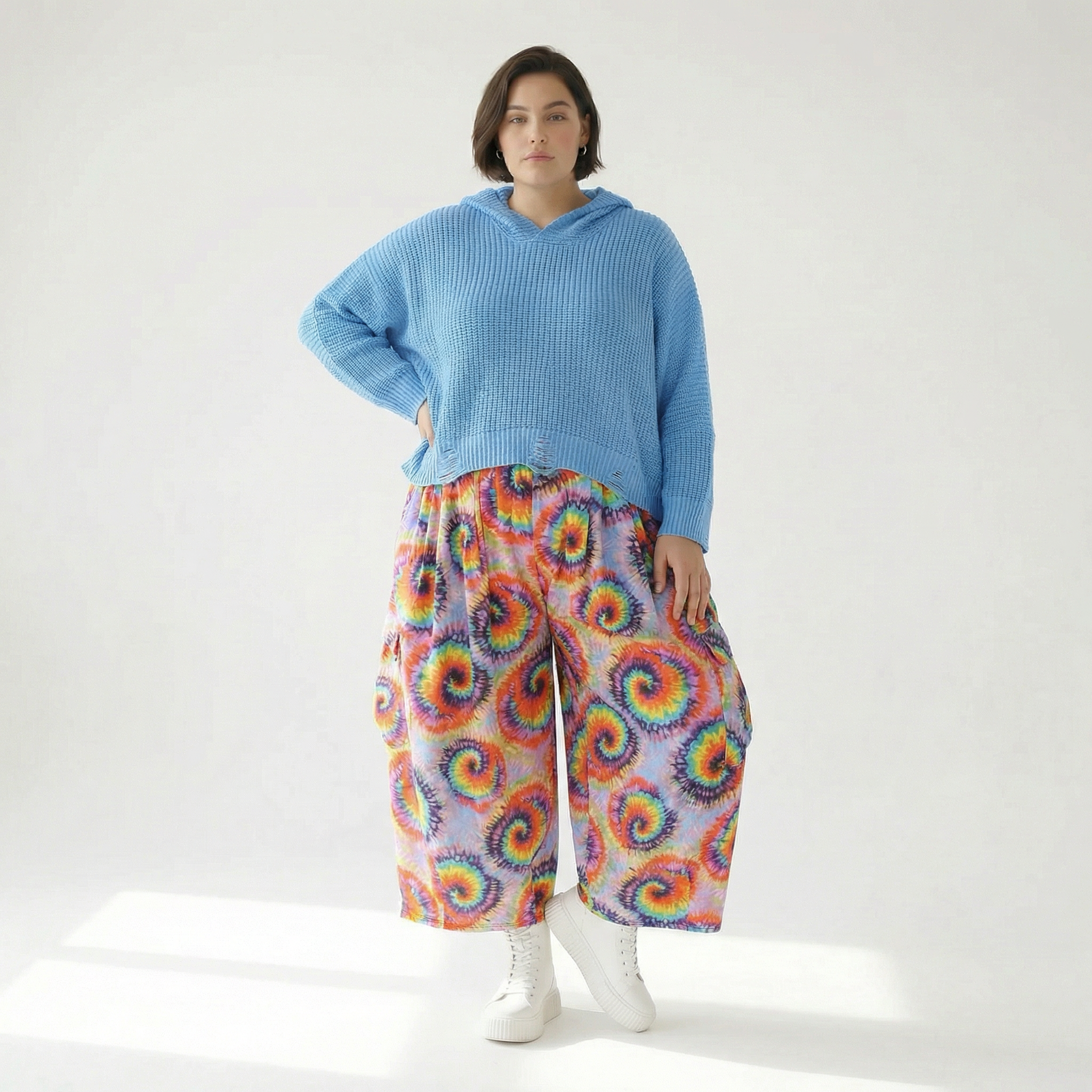  Ballonhose von AKH Fashion aus Baumwolle, 1503.07113, Multicolor, Farbmix, Ausgefallen