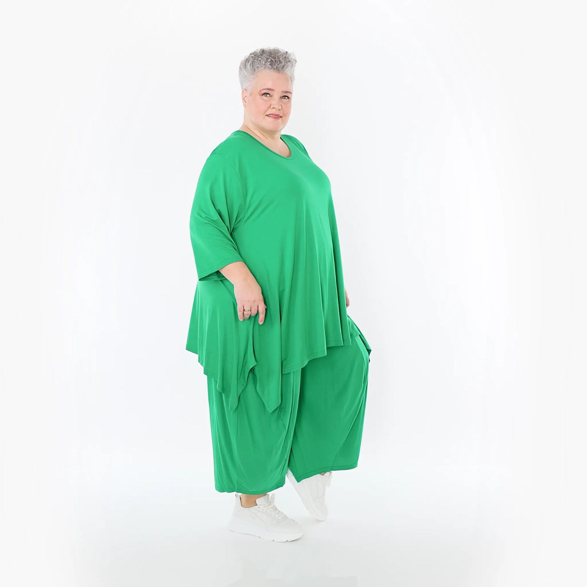  Ballonhose von AKH Fashion aus Viskose, 1233.08069, Grün, Ausgefallen, Zeitlos, Schick
