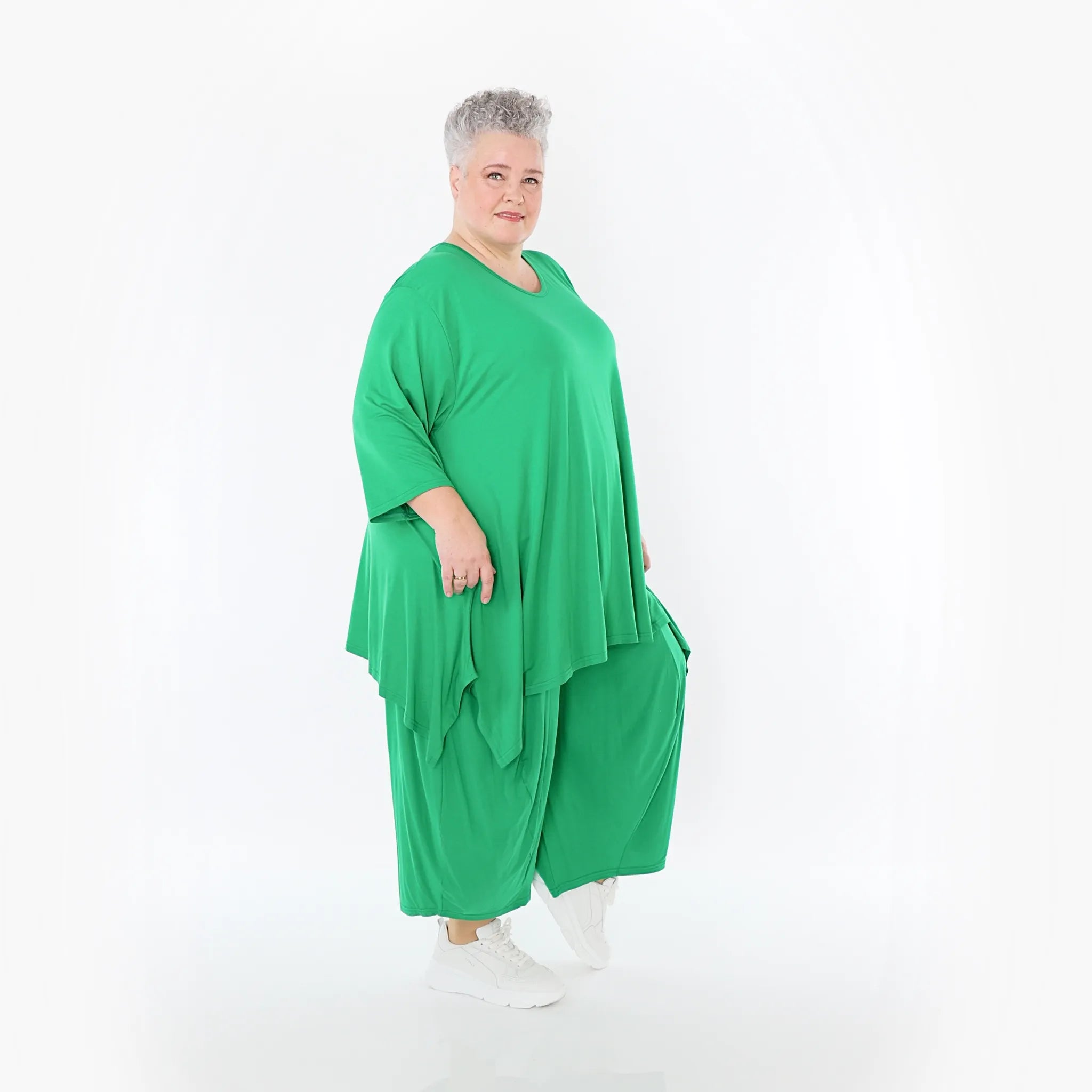  Ballonhose von AKH Fashion aus Viskose, 1233.08069, Grün, Ausgefallen, Zeitlos, Schick