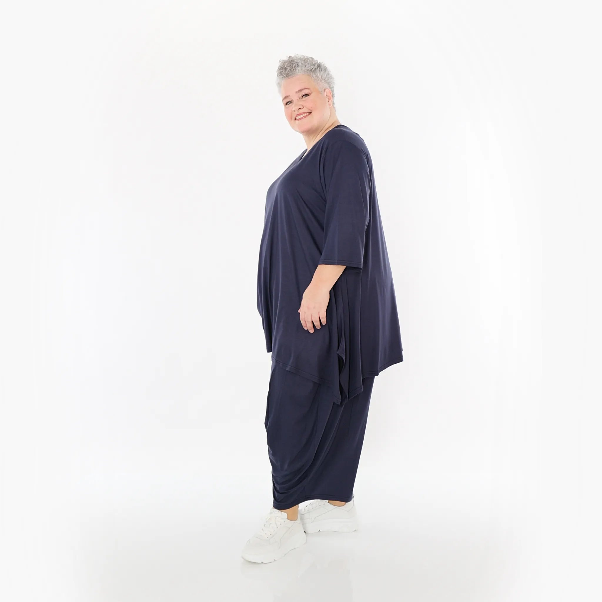 Ballonhose von AKH Fashion aus Viskose, 1233.08069, Marine, Ausgefallen, Zeitlos, Schick